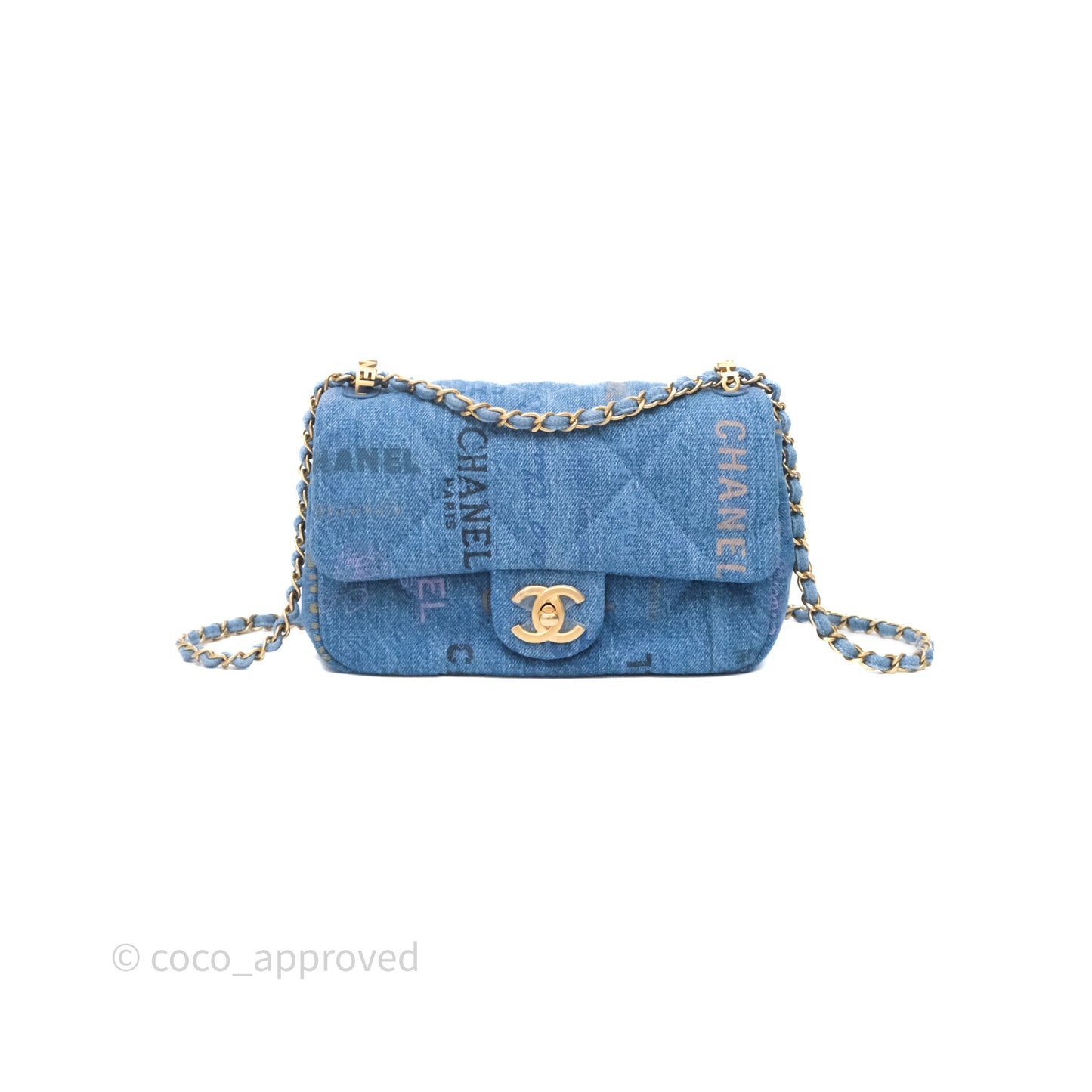 Chanel Small Denim Mood Flap Quilted Blue Multicolor