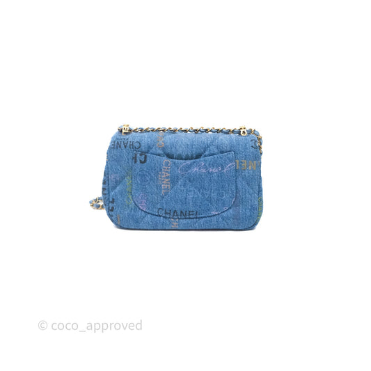 Chanel Small Denim Mood Flap Quilted Blue Multicolor