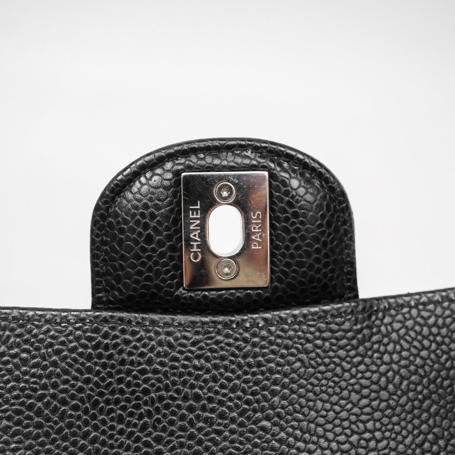 Chanel Small Classic Flap Quilted Black Caviar Silver Hardware