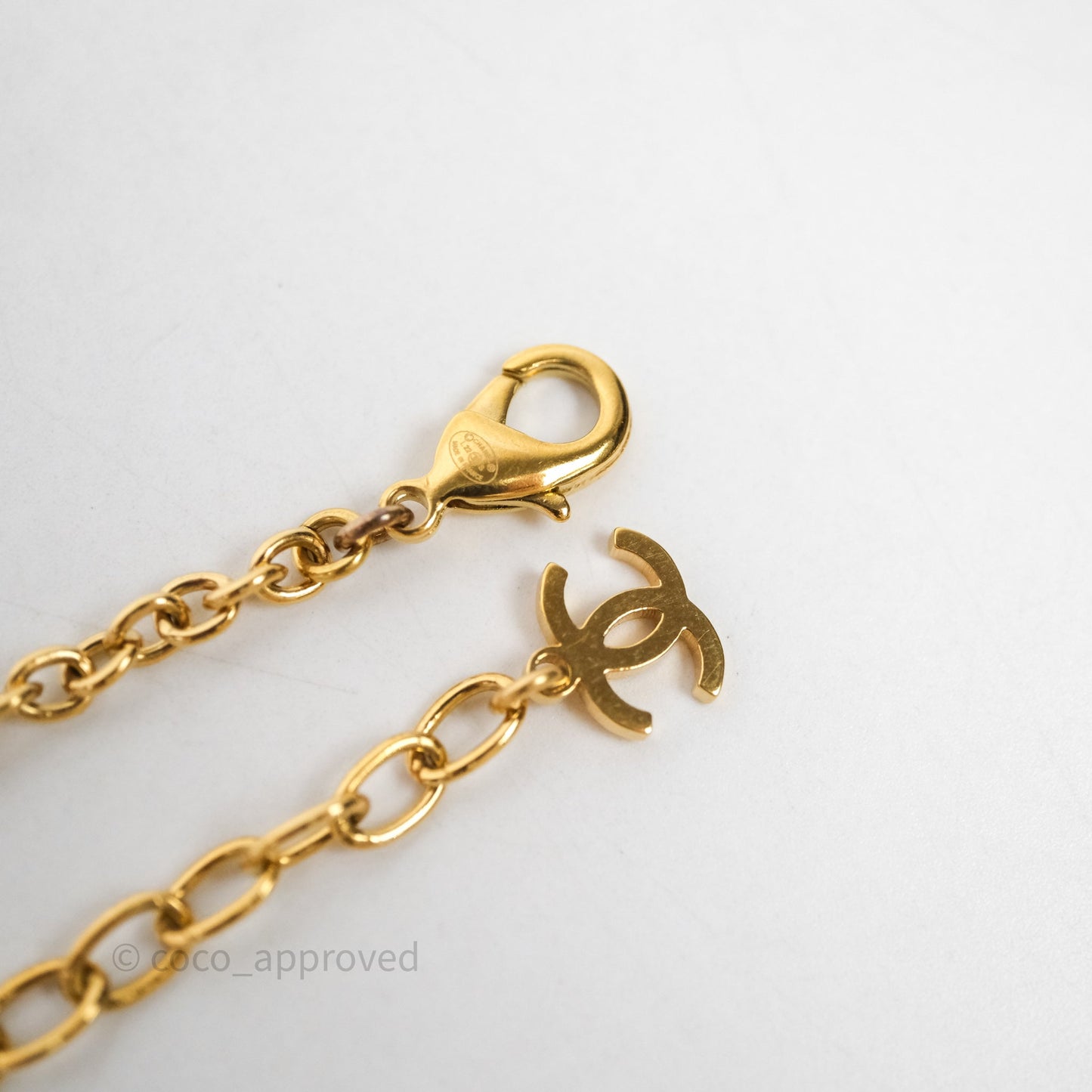 Chanel CC Butterfly Necklace Gold Tone 22S