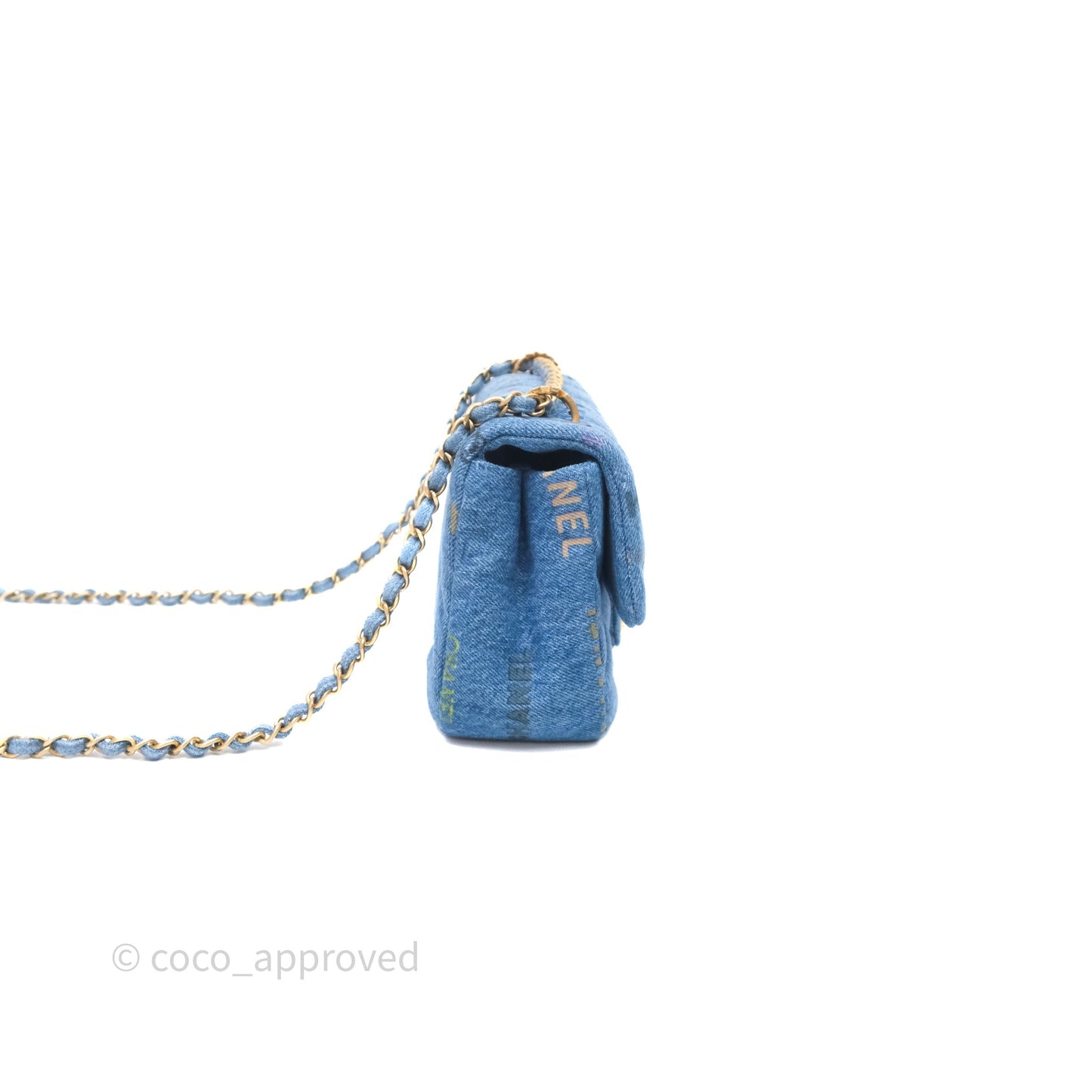 Chanel Small Denim Mood Flap Quilted Blue Multicolor