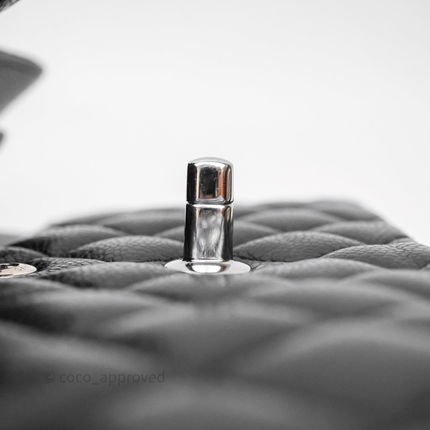 Chanel Small Classic Flap Quilted Black Caviar Silver Hardware