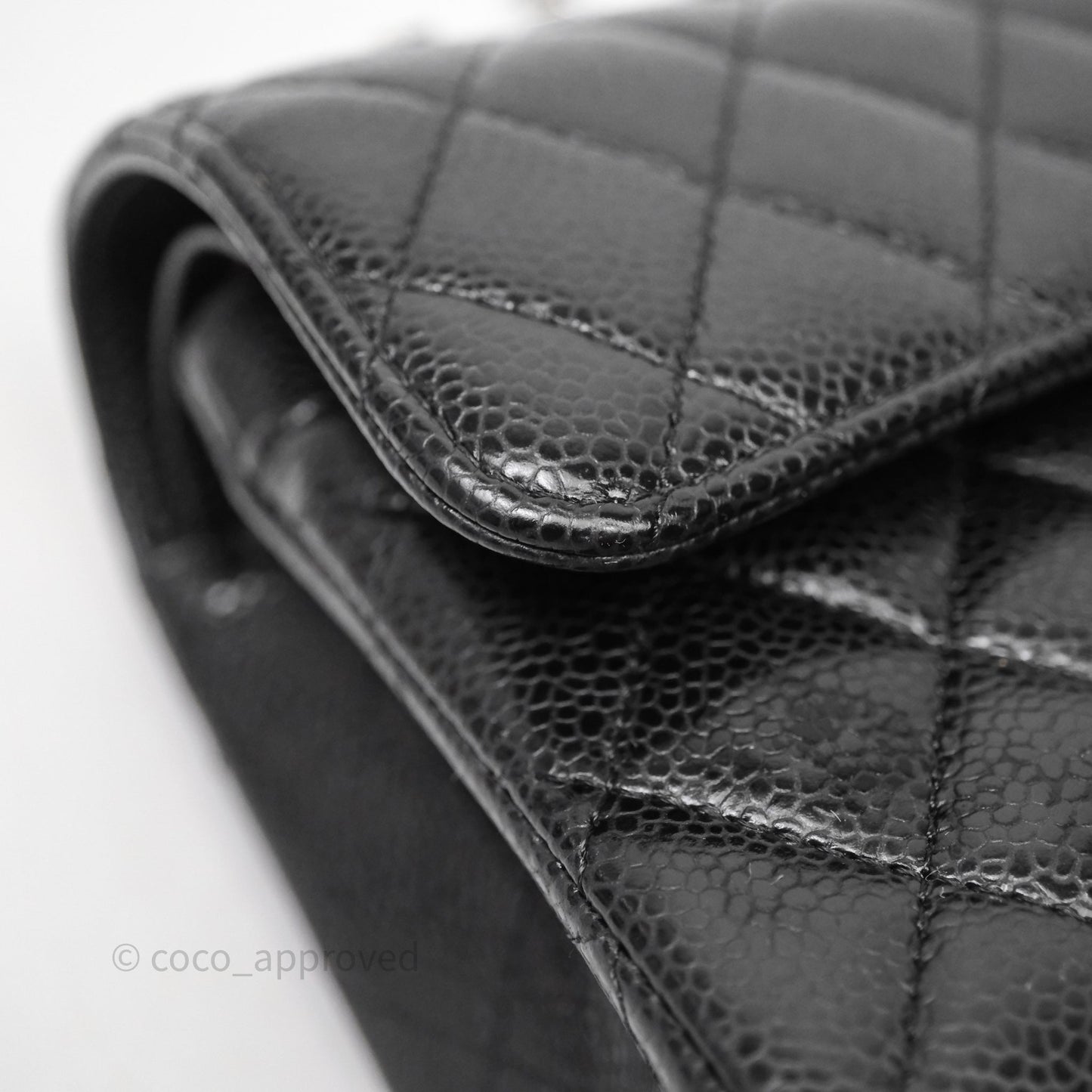 Chanel Small Classic Flap Quilted Black Caviar Silver Hardware