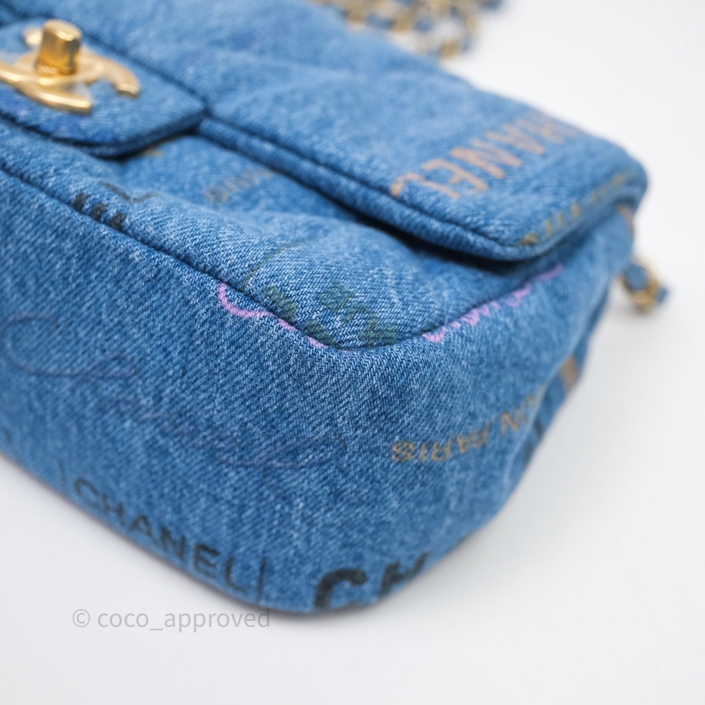 Chanel Small Denim Mood Flap Quilted Blue Multicolor