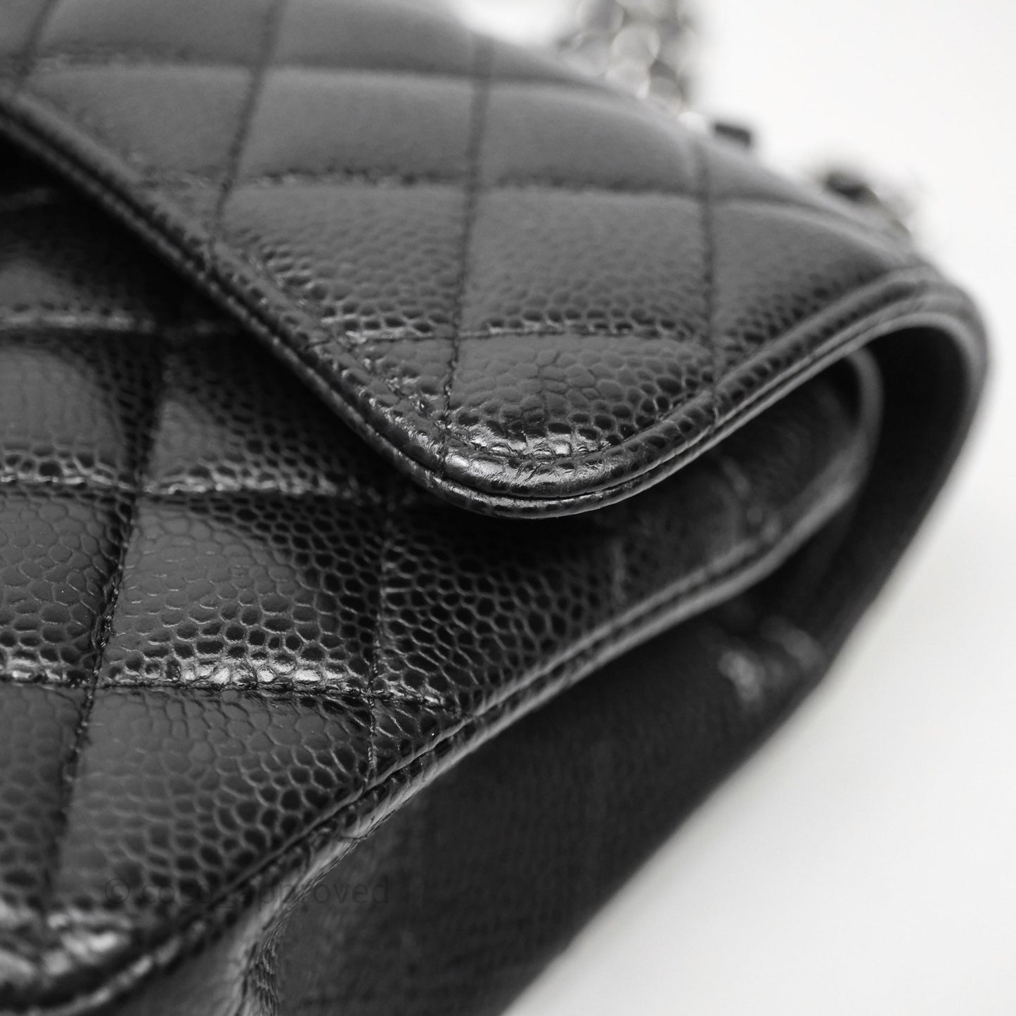 Chanel Small Classic Flap Quilted Black Caviar Silver Hardware