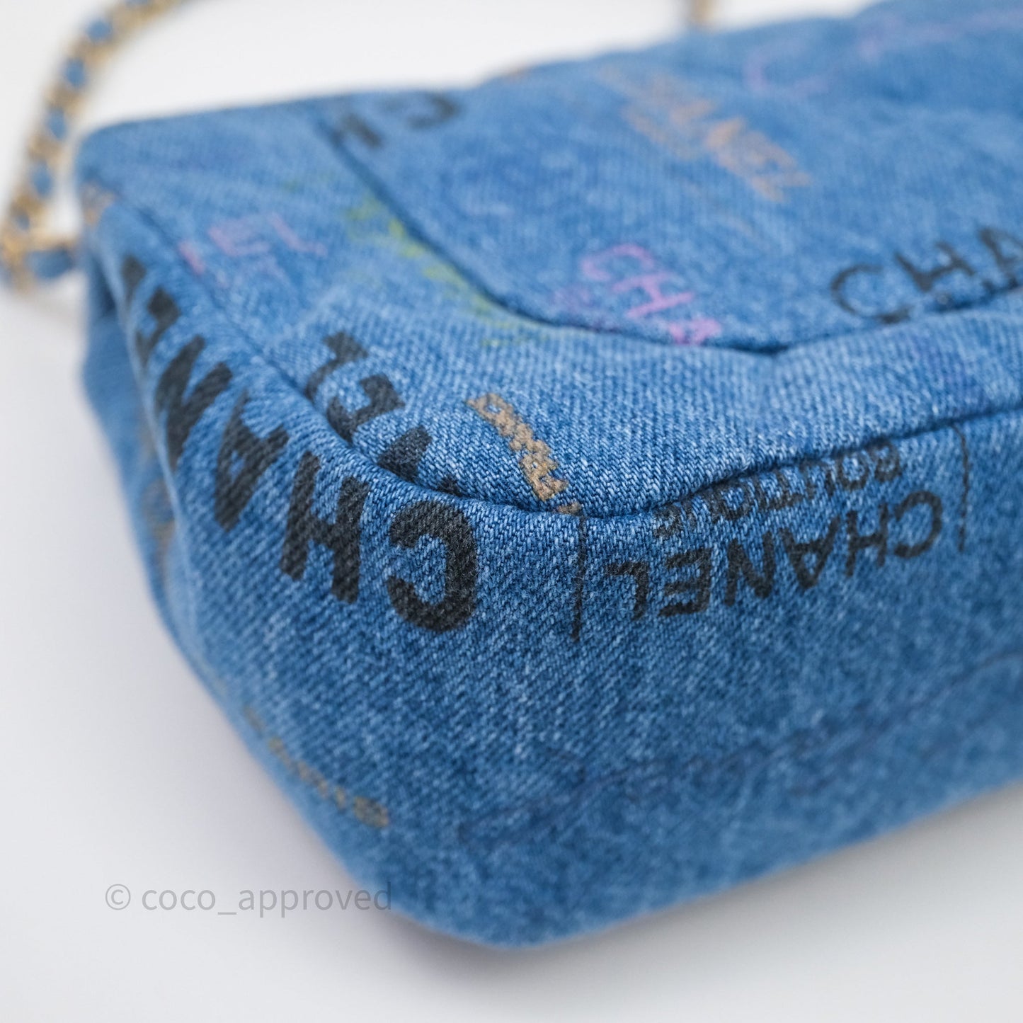 Chanel Small Denim Mood Flap Quilted Blue Multicolor