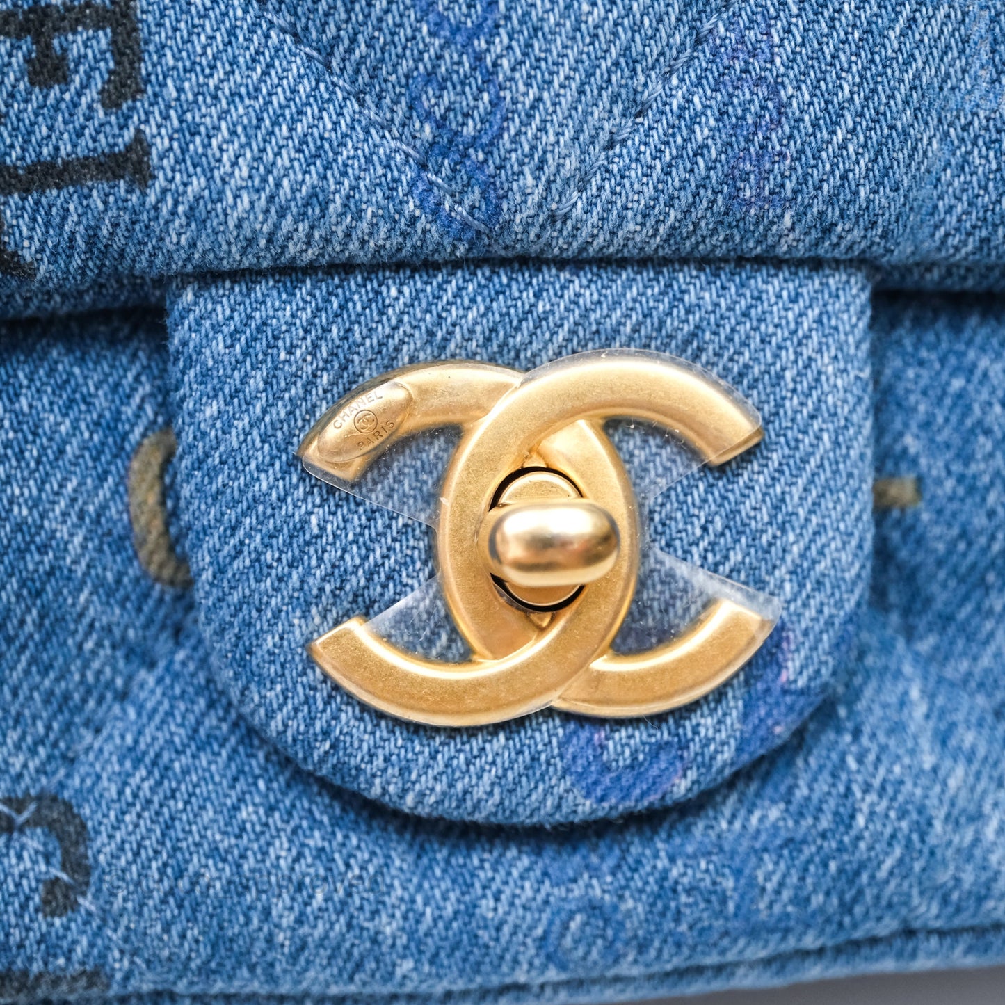 Chanel Small Denim Mood Flap Quilted Blue Multicolor