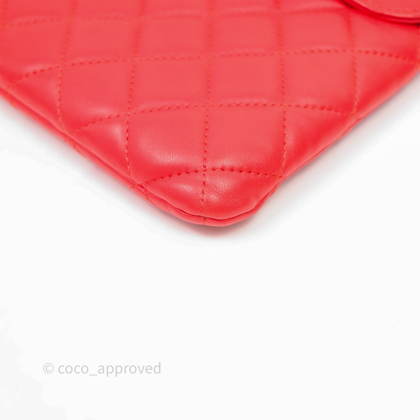 Chanel Flap O Case Clutch Red Lambskin Gold Hardware
