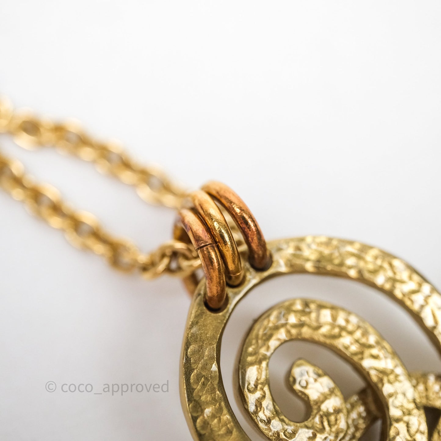 Chanel CC Butterfly Necklace Gold Tone 22S