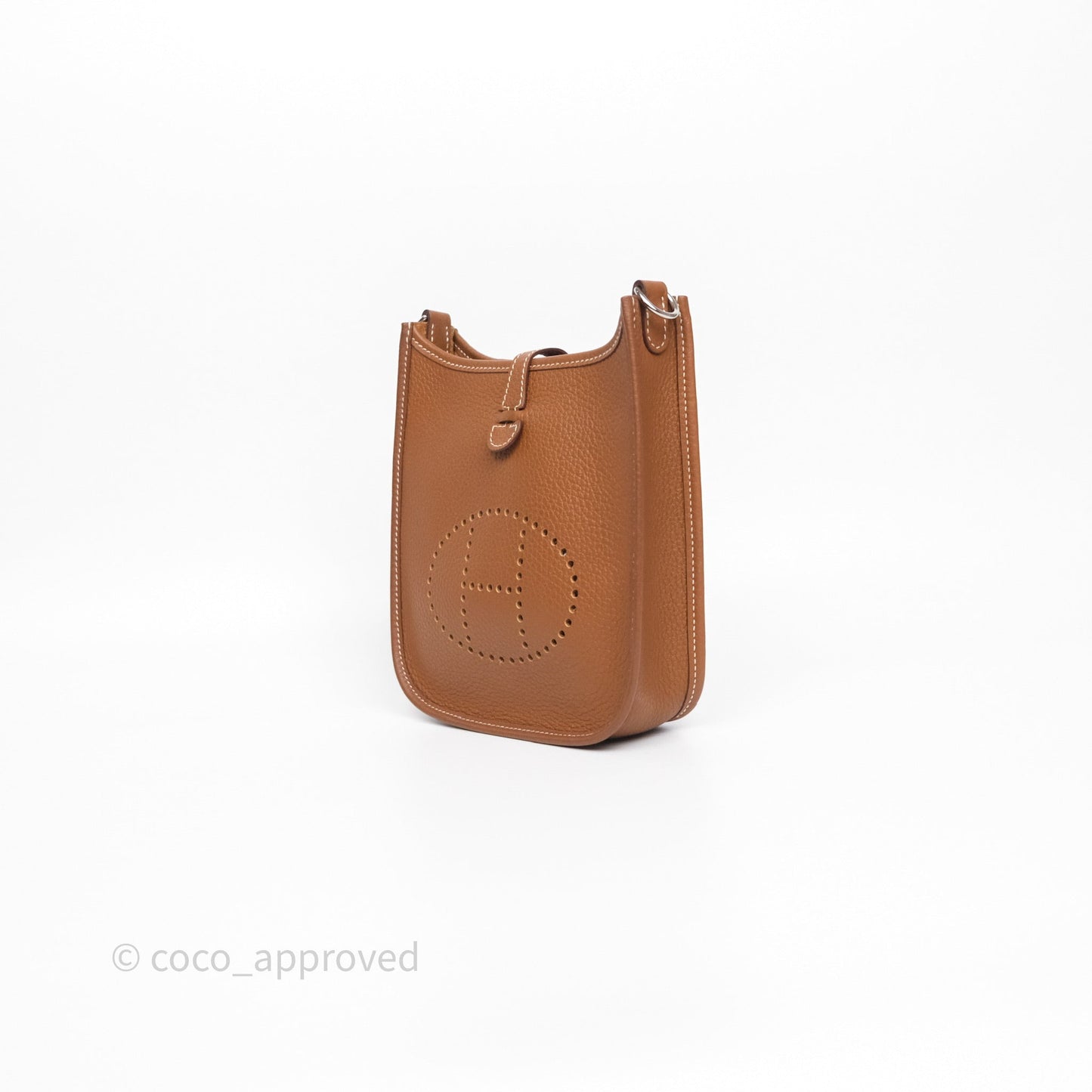 Hermès Mini Evelyne 16 Gold Clemence Palladium Hardware