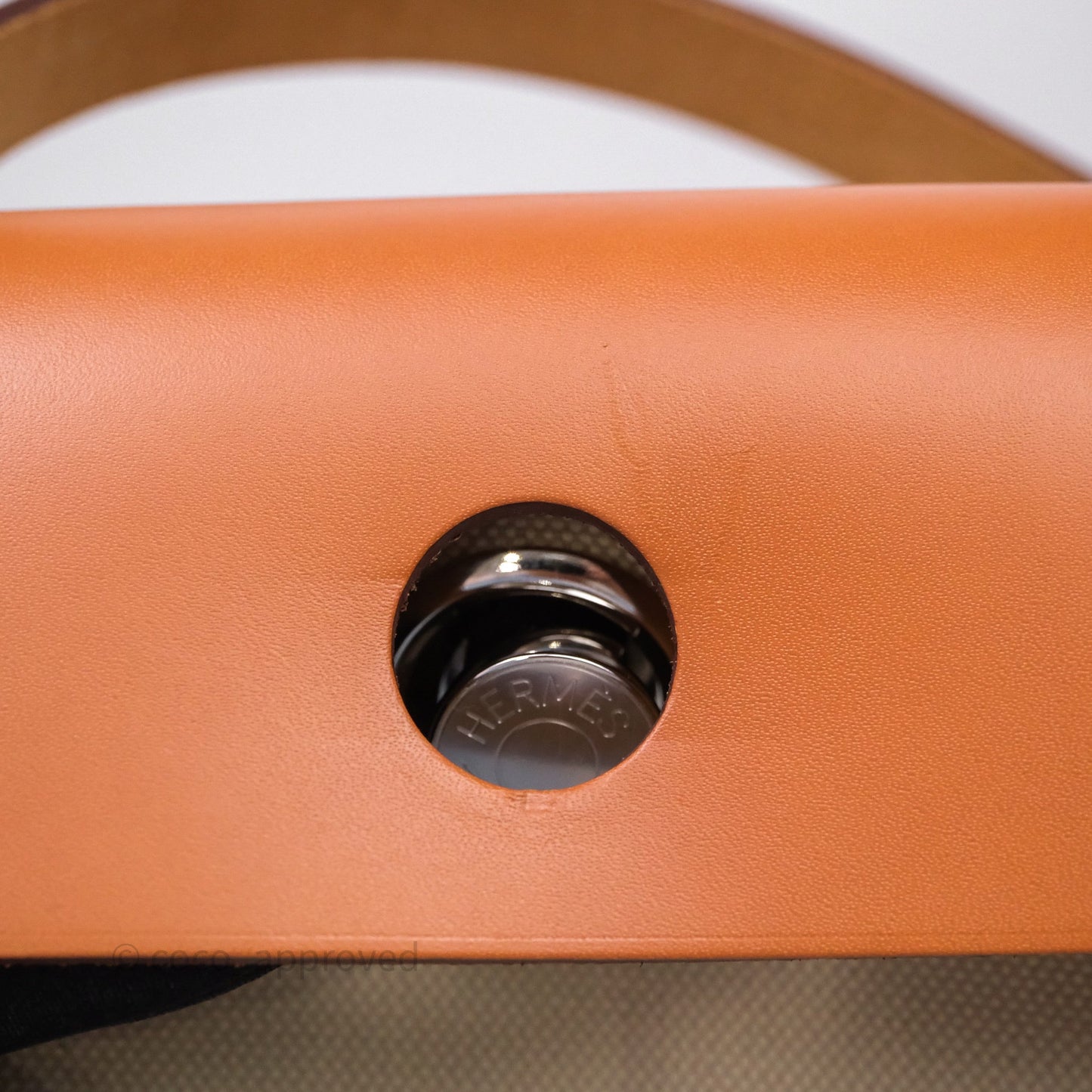 Hermès Herbag Zip 31 Retourne, Beton/Nature 8L Canvas Palladium Hardware