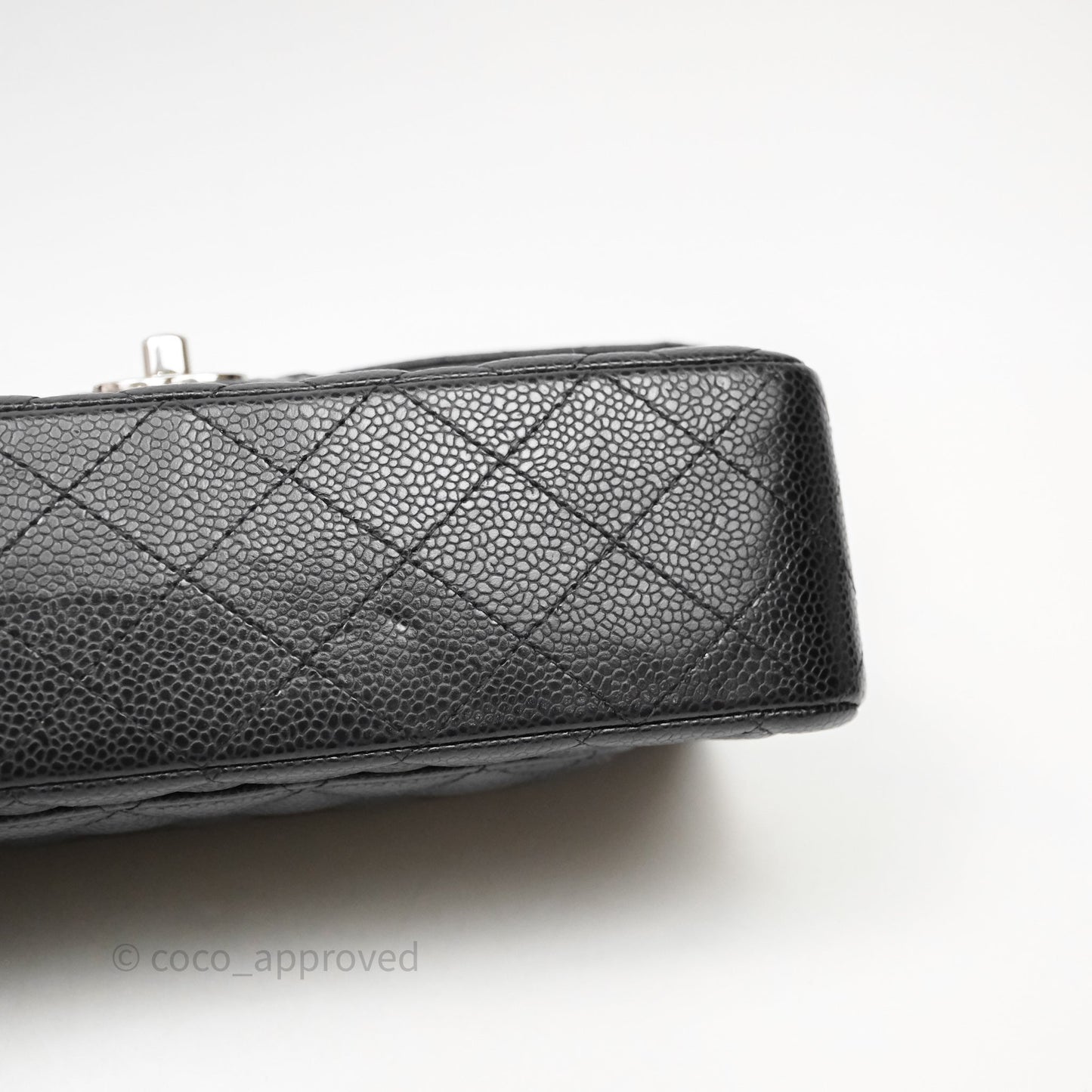 Chanel Small Classic Flap Quilted Black Caviar Silver Hardware