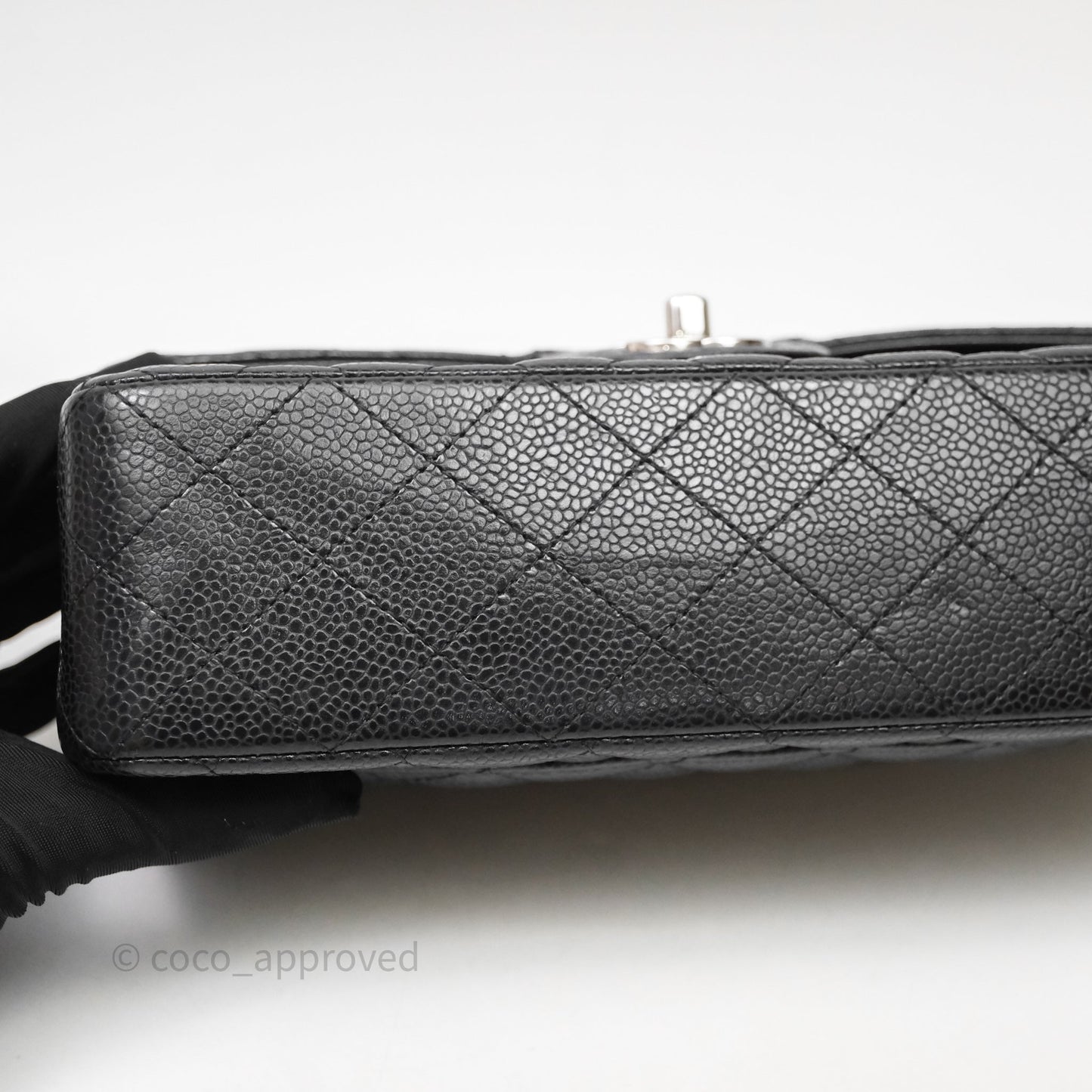 Chanel Small Classic Flap Quilted Black Caviar Silver Hardware