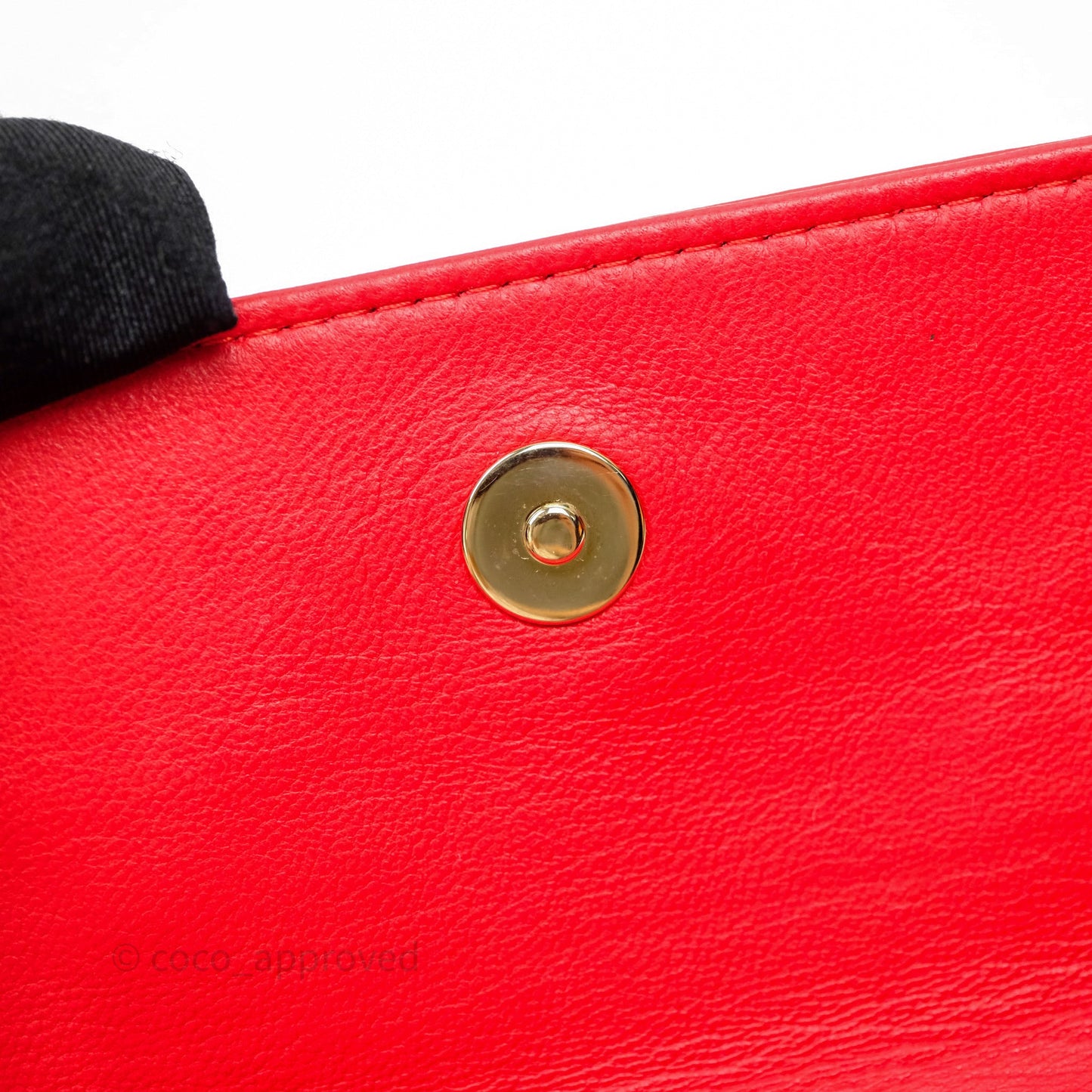 Chanel Flap O Case Clutch Red Lambskin Gold Hardware