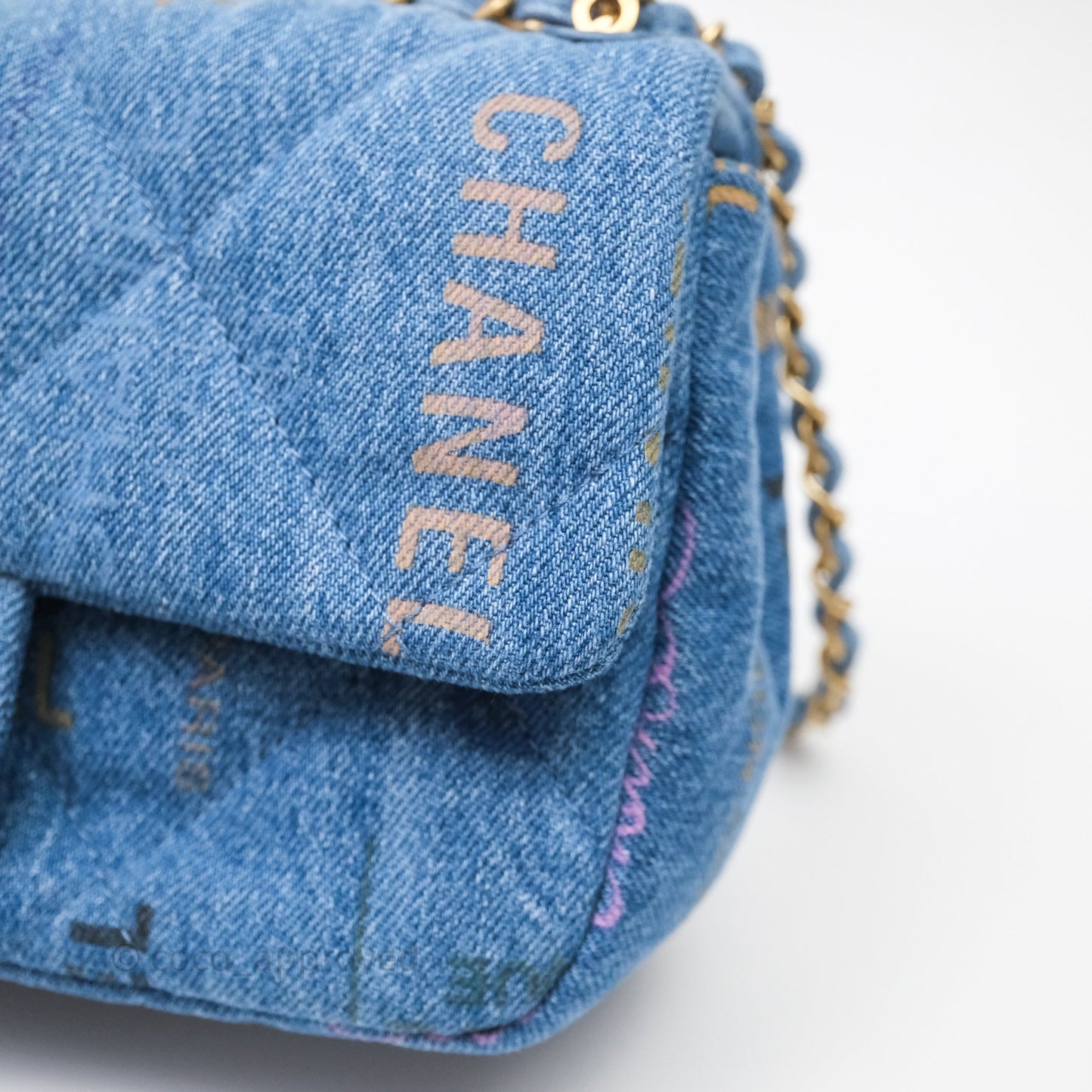 Chanel Small Denim Mood Flap Quilted Blue Multicolor