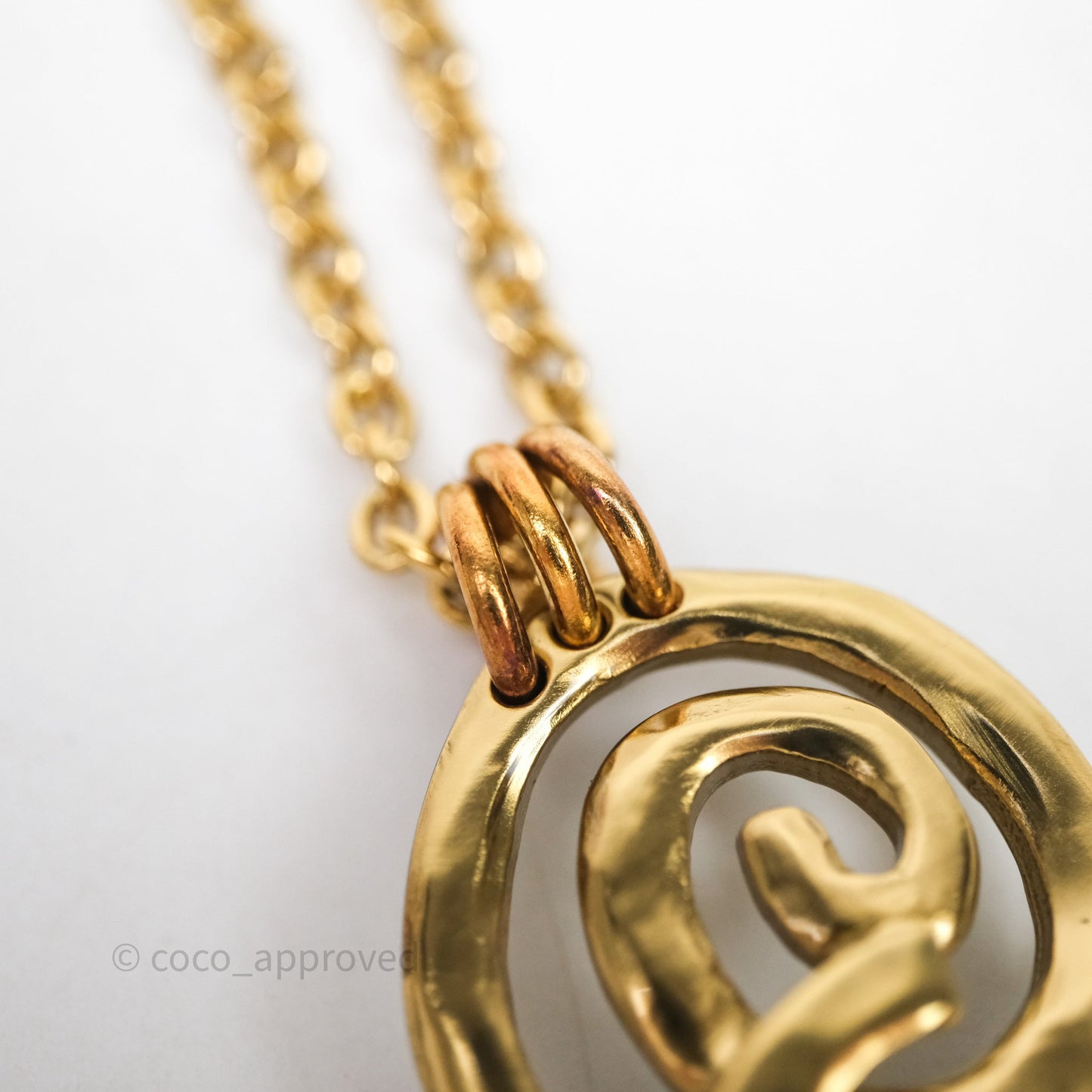 Chanel CC Butterfly Necklace Gold Tone 22S