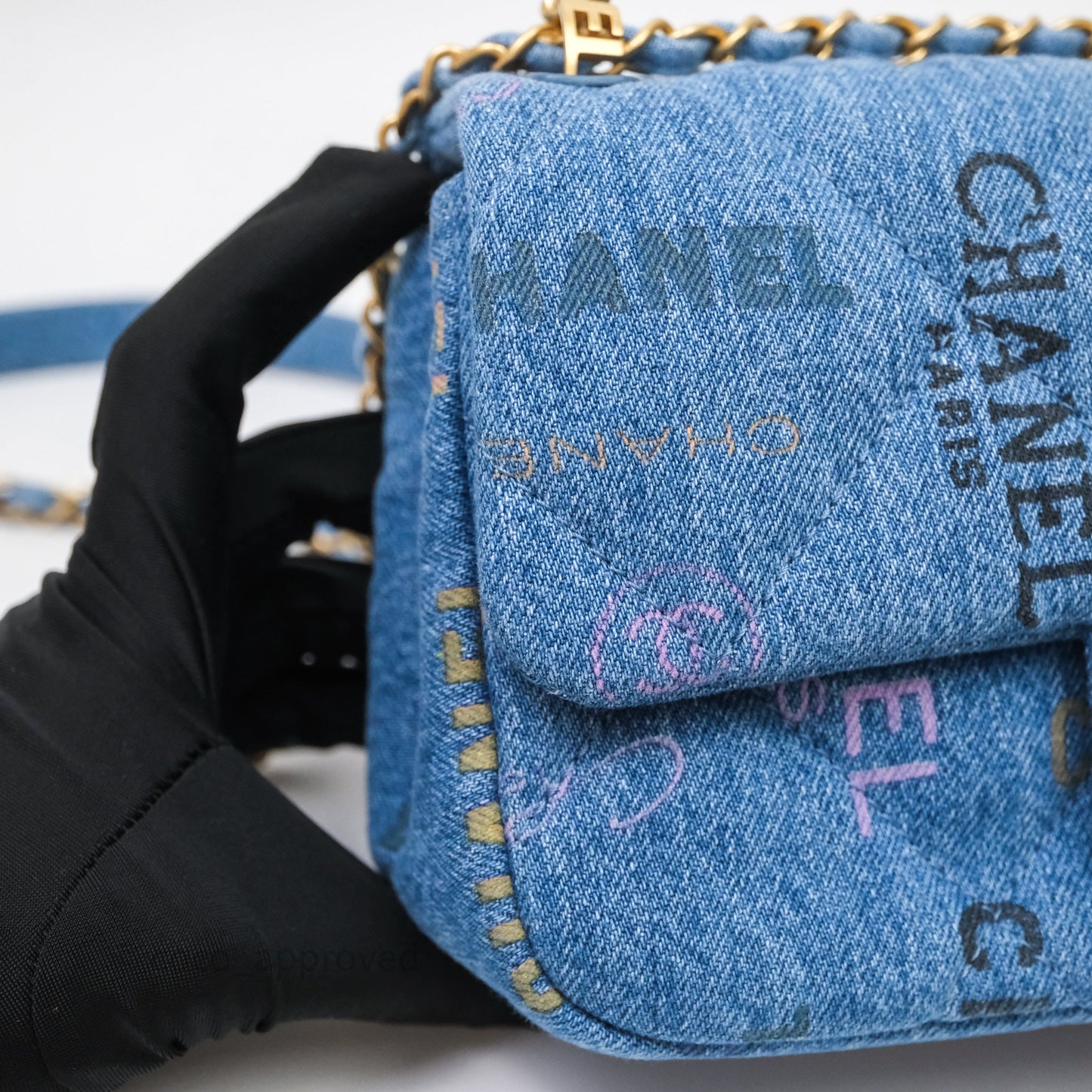 Chanel Small Denim Mood Flap Quilted Blue Multicolor