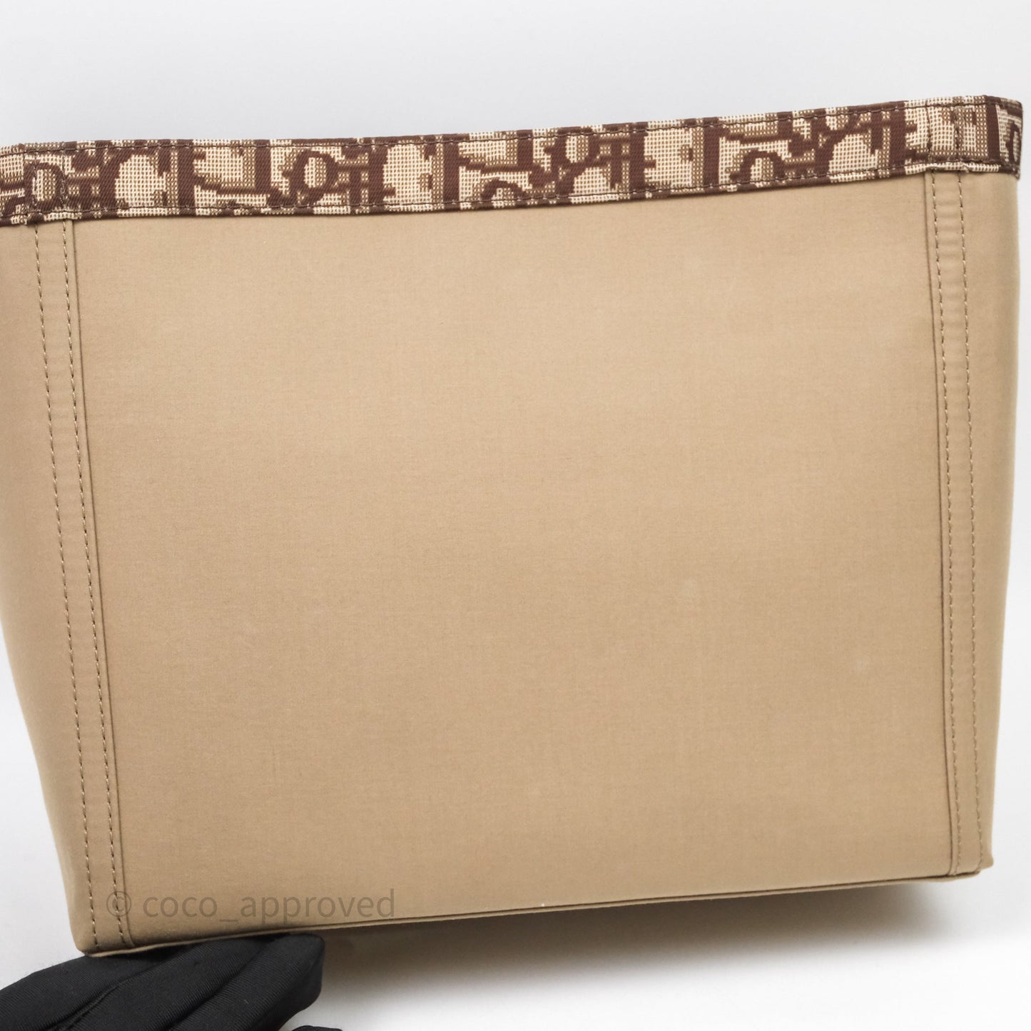 Christian Dior Floral Embellished Book Tote Bag Raffia Natural