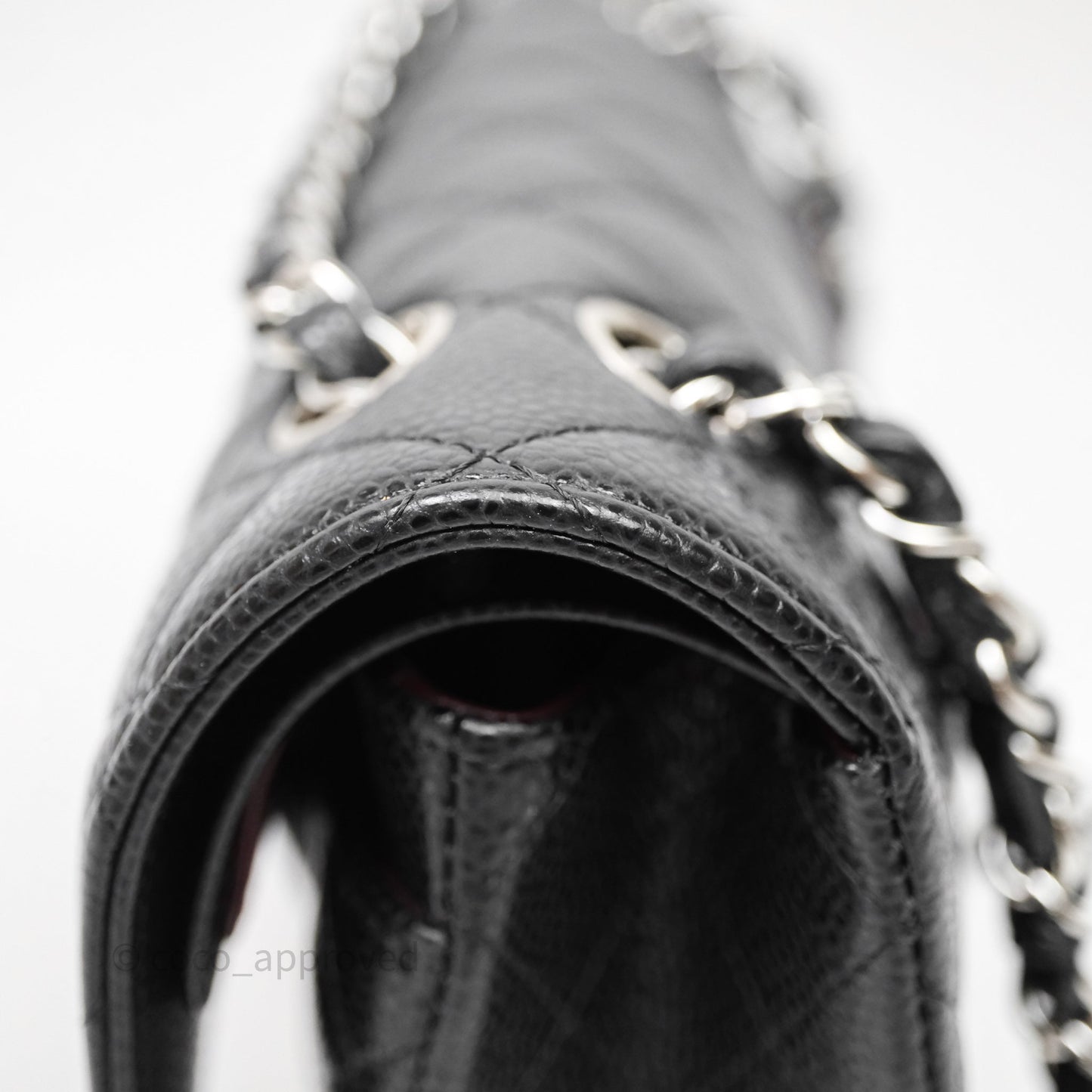 Chanel Small Classic Flap Quilted Black Caviar Silver Hardware