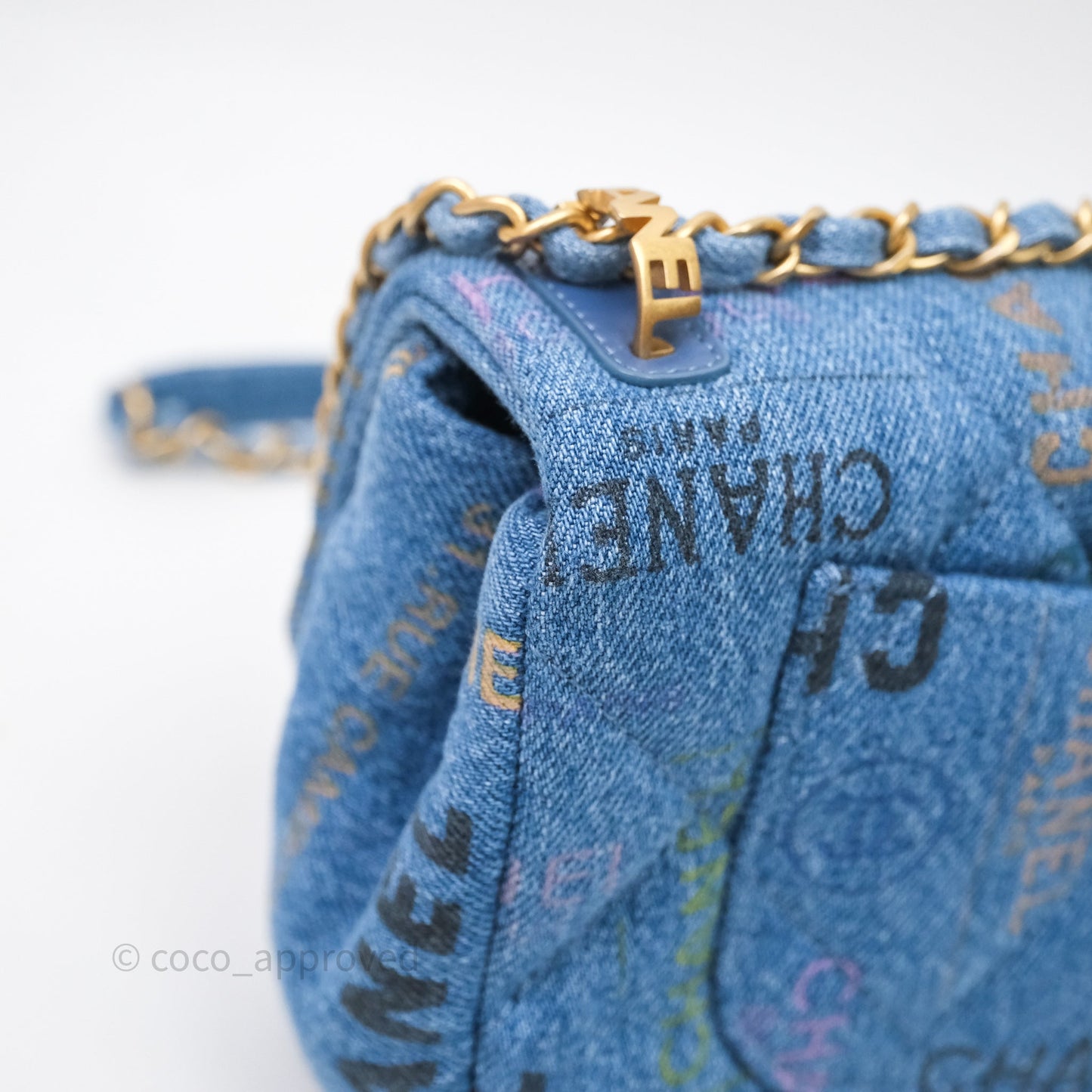 Chanel Small Denim Mood Flap Quilted Blue Multicolor