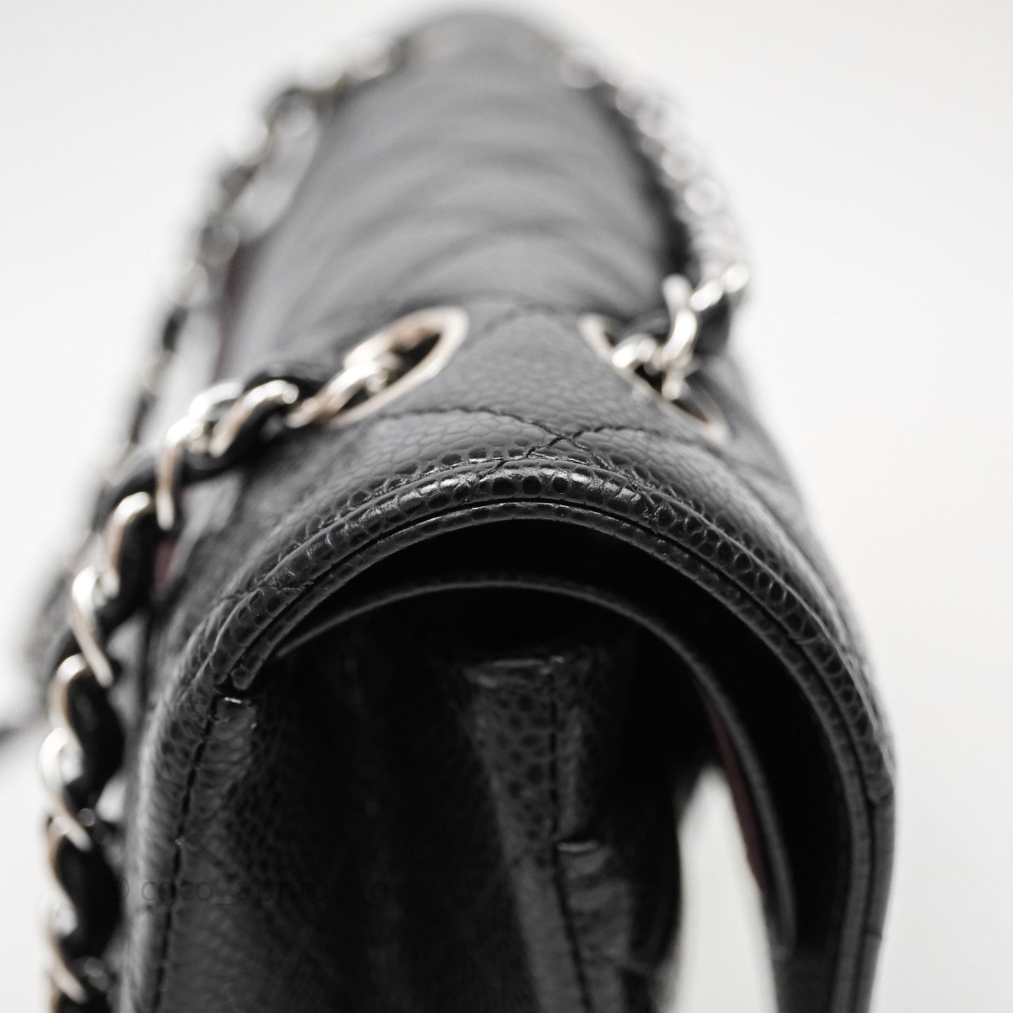 Chanel Small Classic Flap Quilted Black Caviar Silver Hardware
