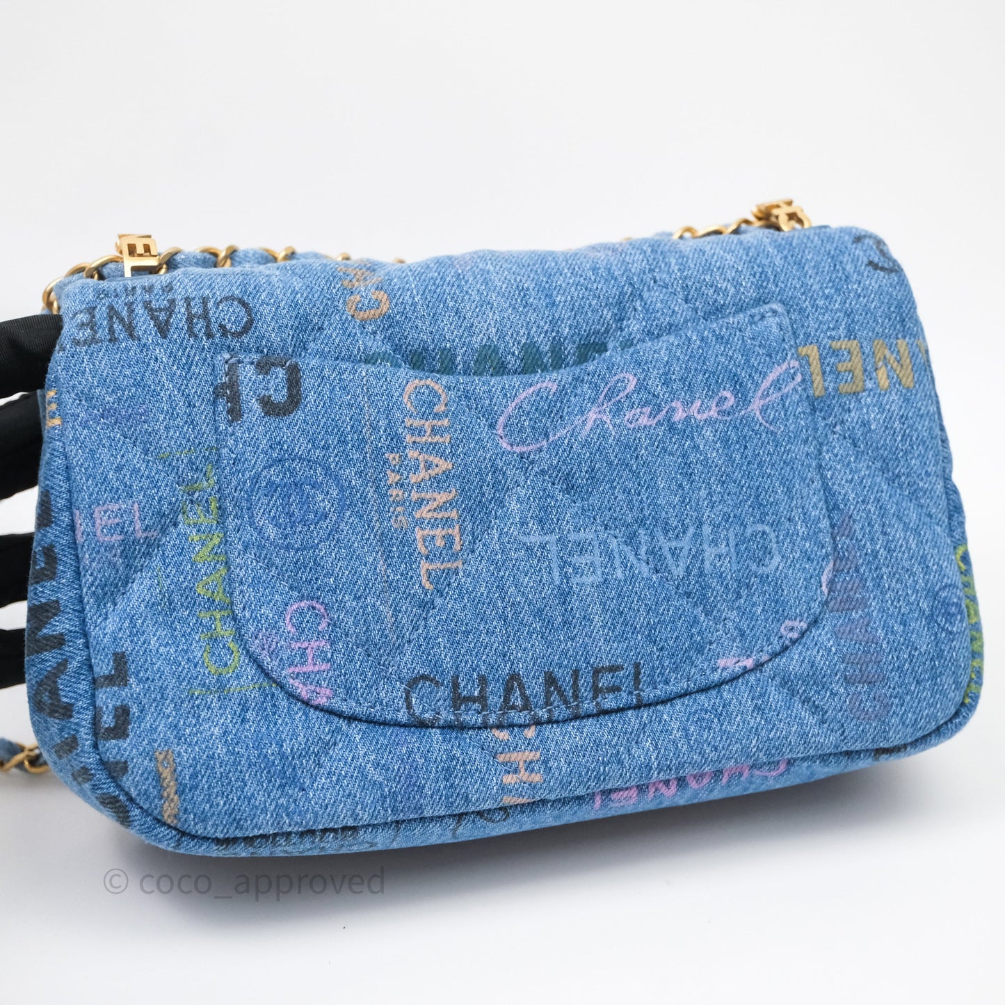 Chanel Small Denim Mood Flap Quilted Blue Multicolor