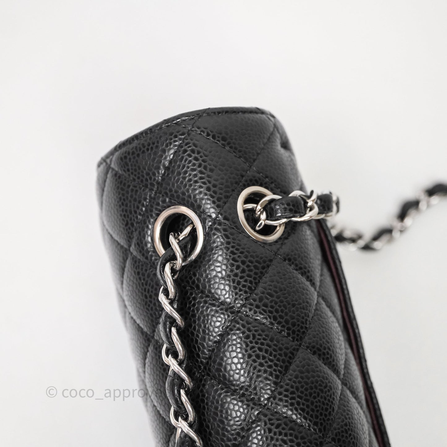 Chanel Small Classic Flap Quilted Black Caviar Silver Hardware