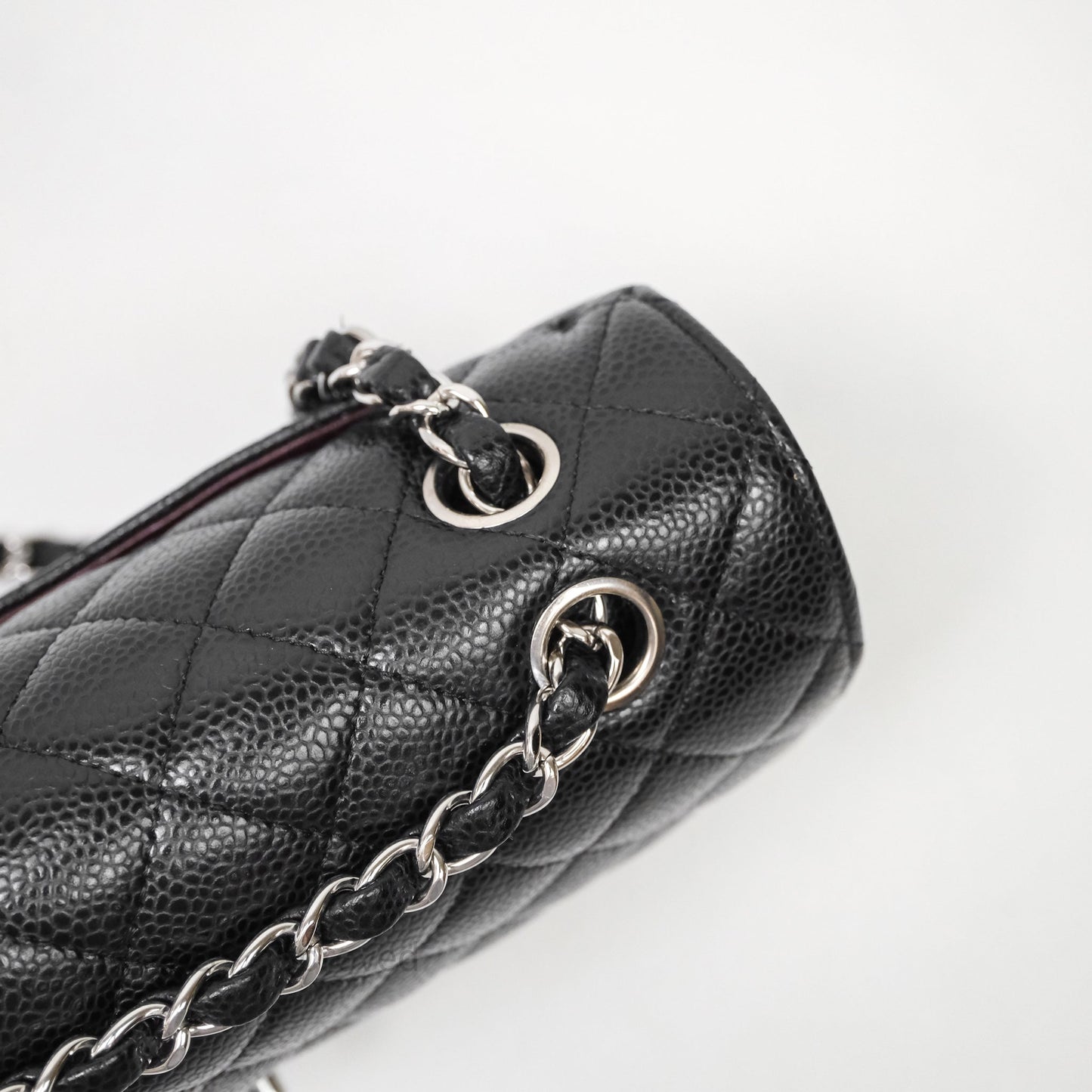 Chanel Small Classic Flap Quilted Black Caviar Silver Hardware