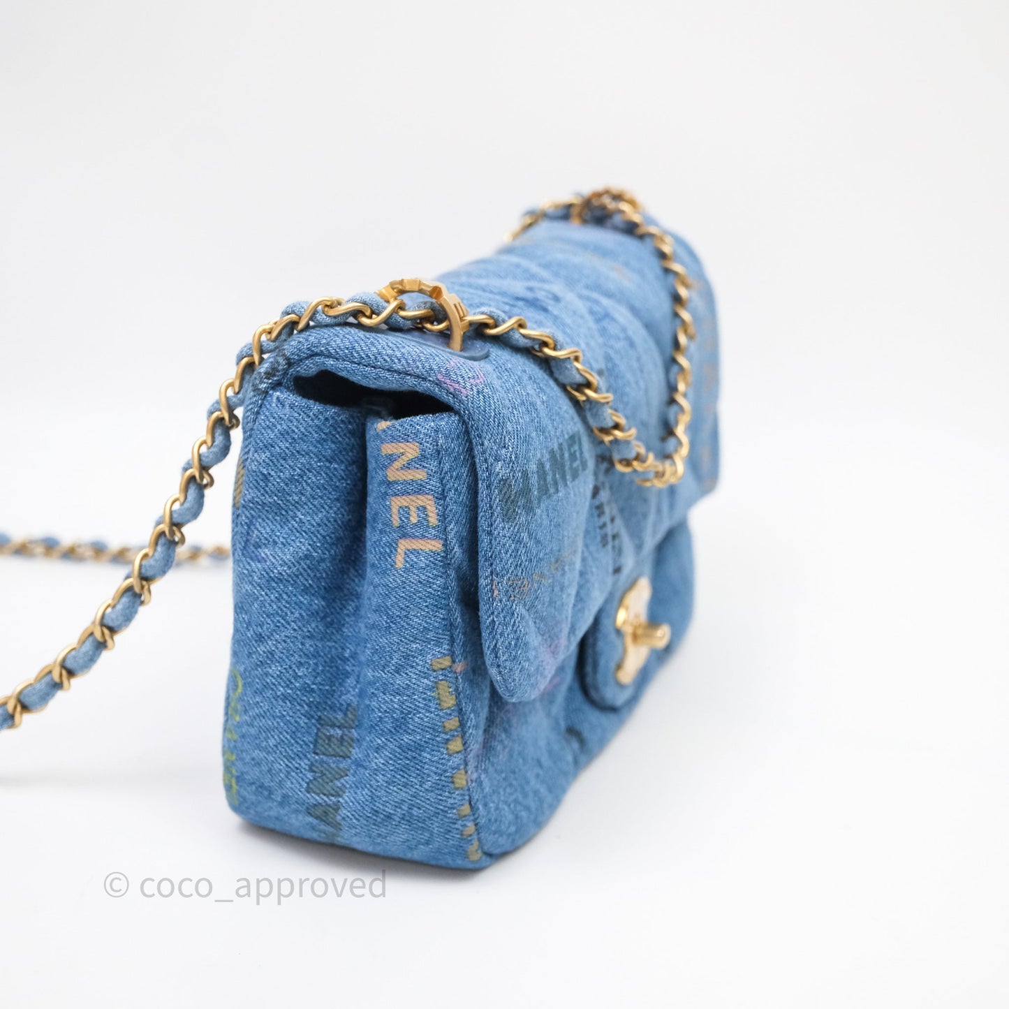 Chanel Small Denim Mood Flap Quilted Blue Multicolor