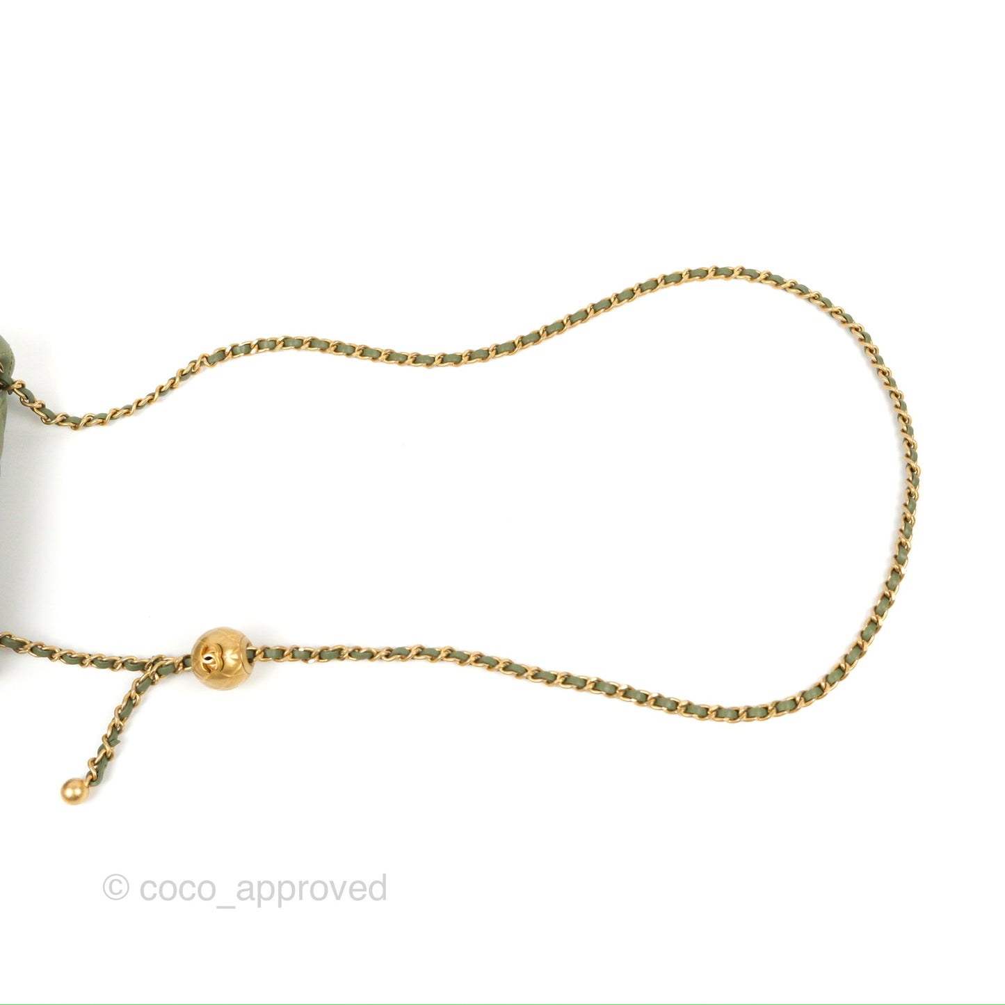 Chanel Pearl Crush Mini Square Quilted Olive Green Lambskin Aged Gold Hardware