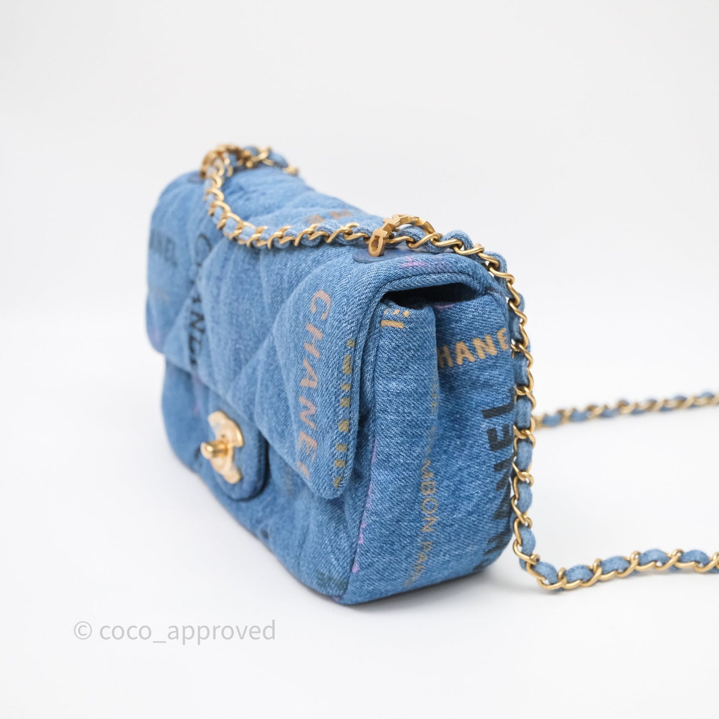 Chanel Small Denim Mood Flap Quilted Blue Multicolor