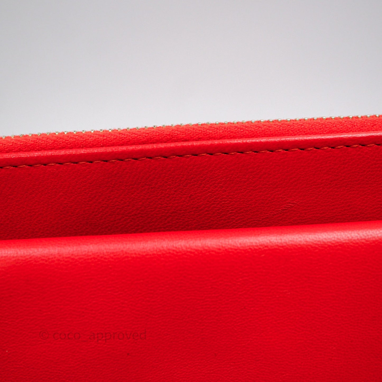Chanel Flap O Case Clutch Red Lambskin Gold Hardware