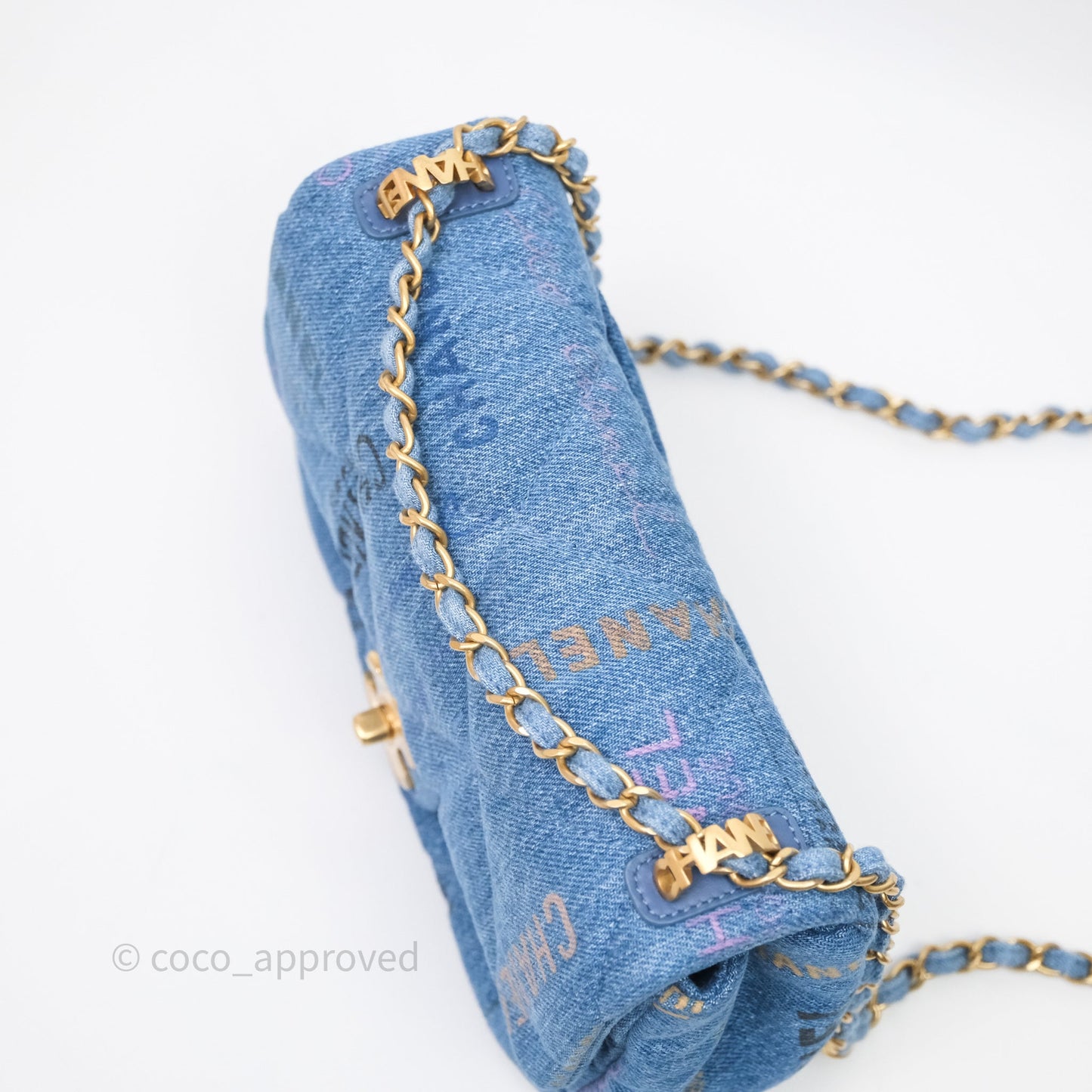 Chanel Small Denim Mood Flap Quilted Blue Multicolor