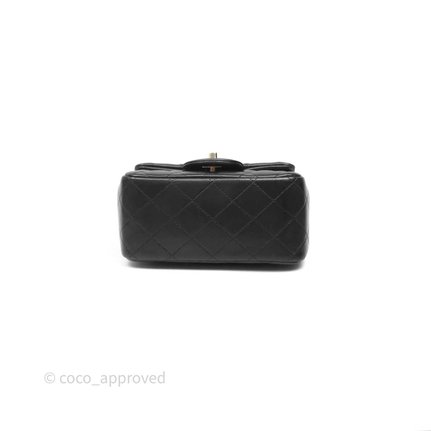 Chanel Mini Square Black Lambskin Gold Hardware