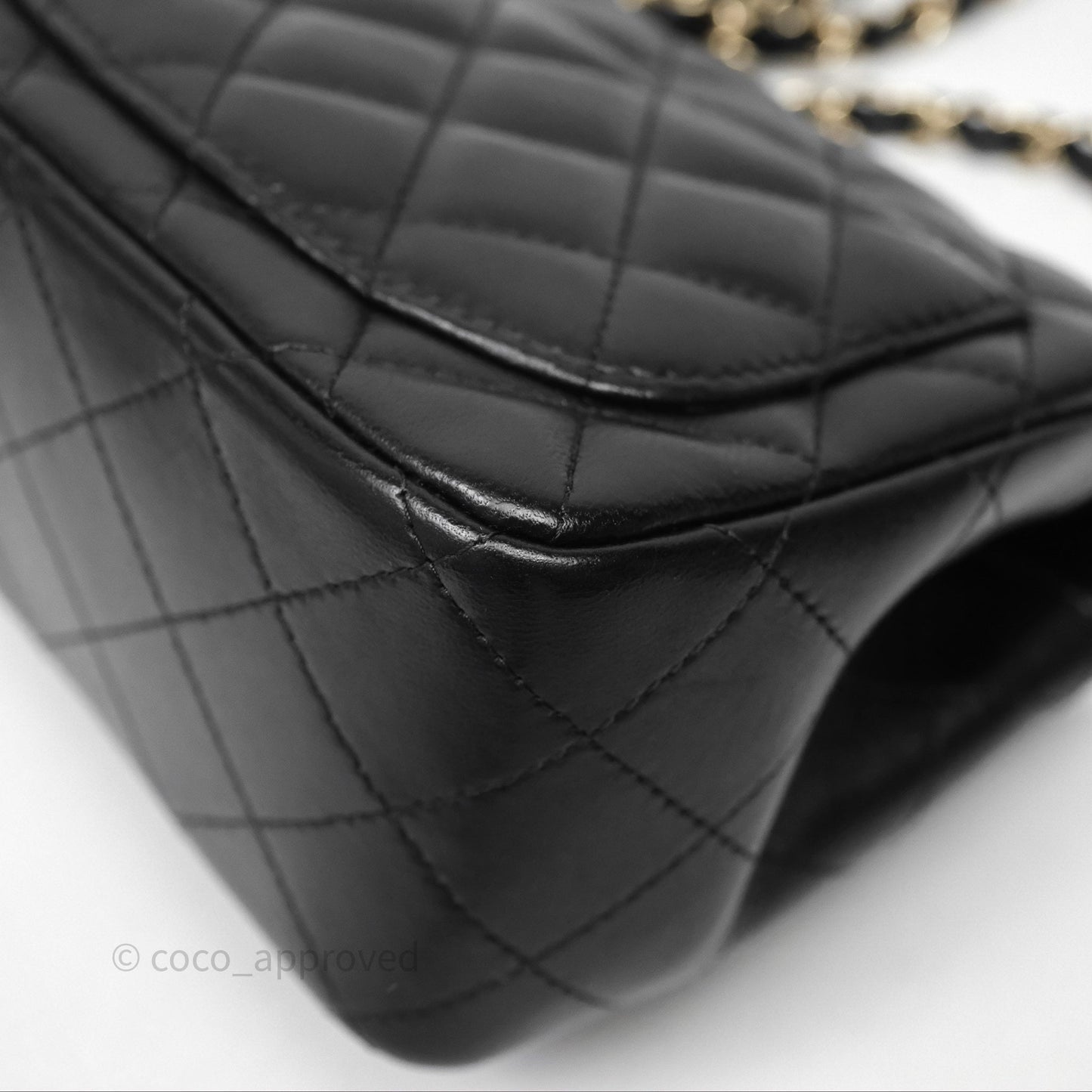 Chanel Mini Square Black Lambskin Gold Hardware