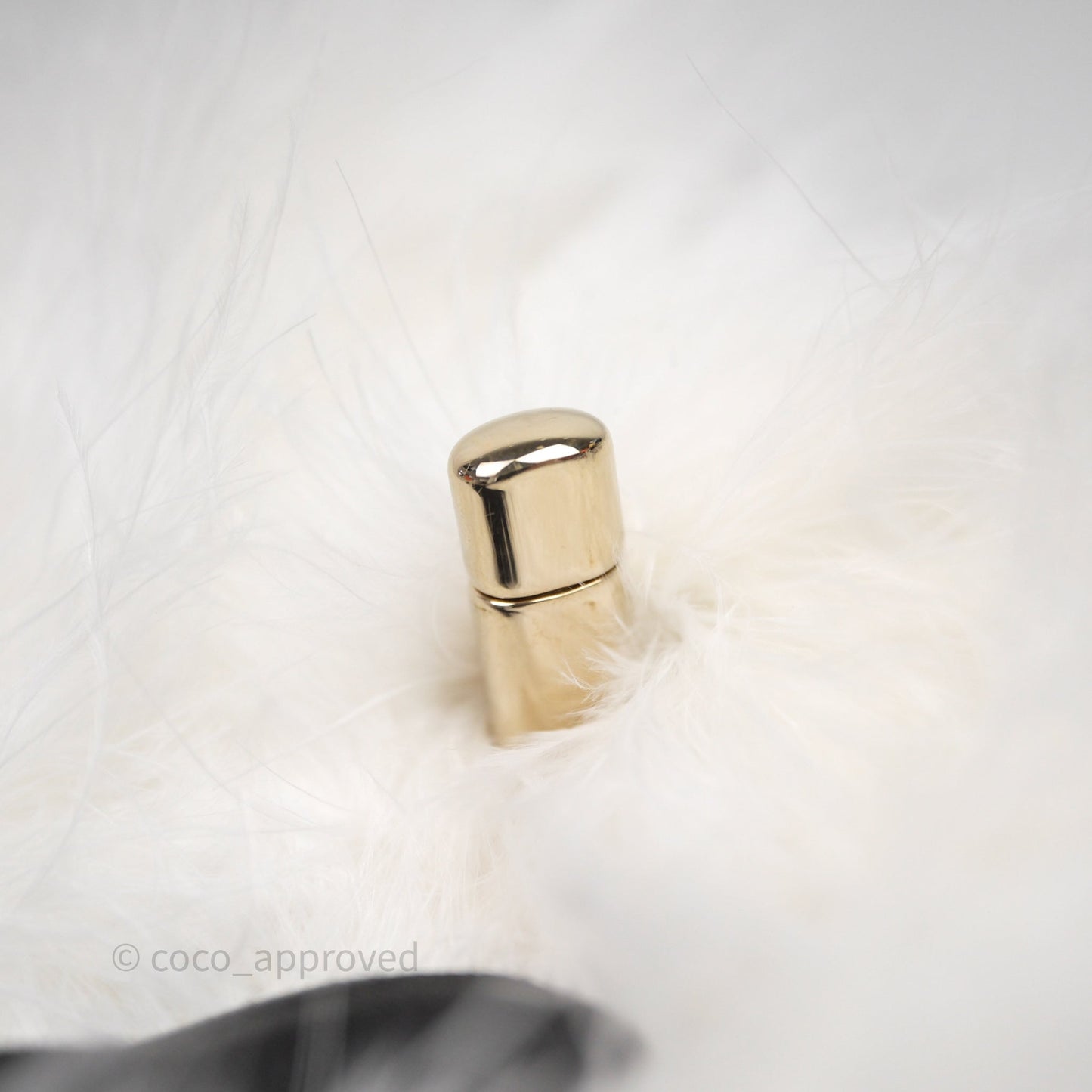 Chanel Quilted Fur Flap Bag White Gold Hardware