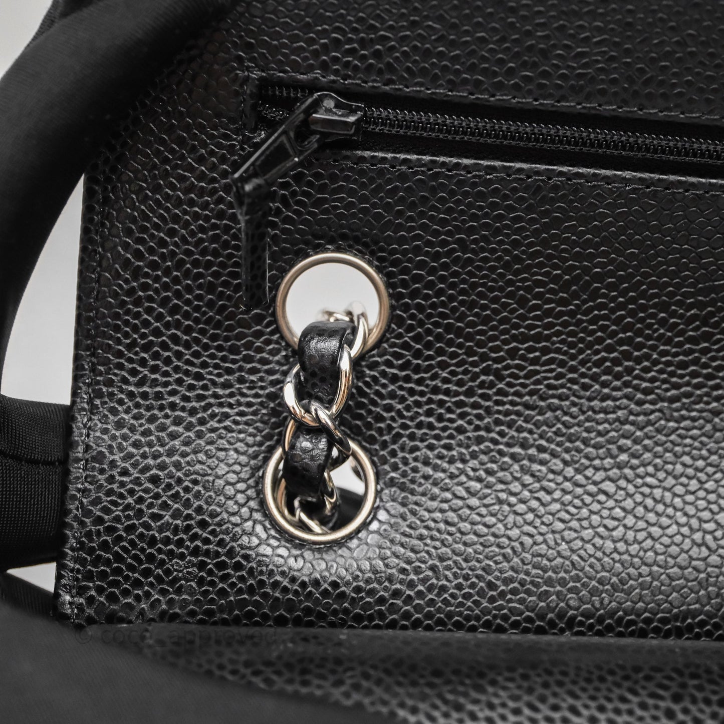 Chanel Small Classic Flap Quilted Black Caviar Silver Hardware