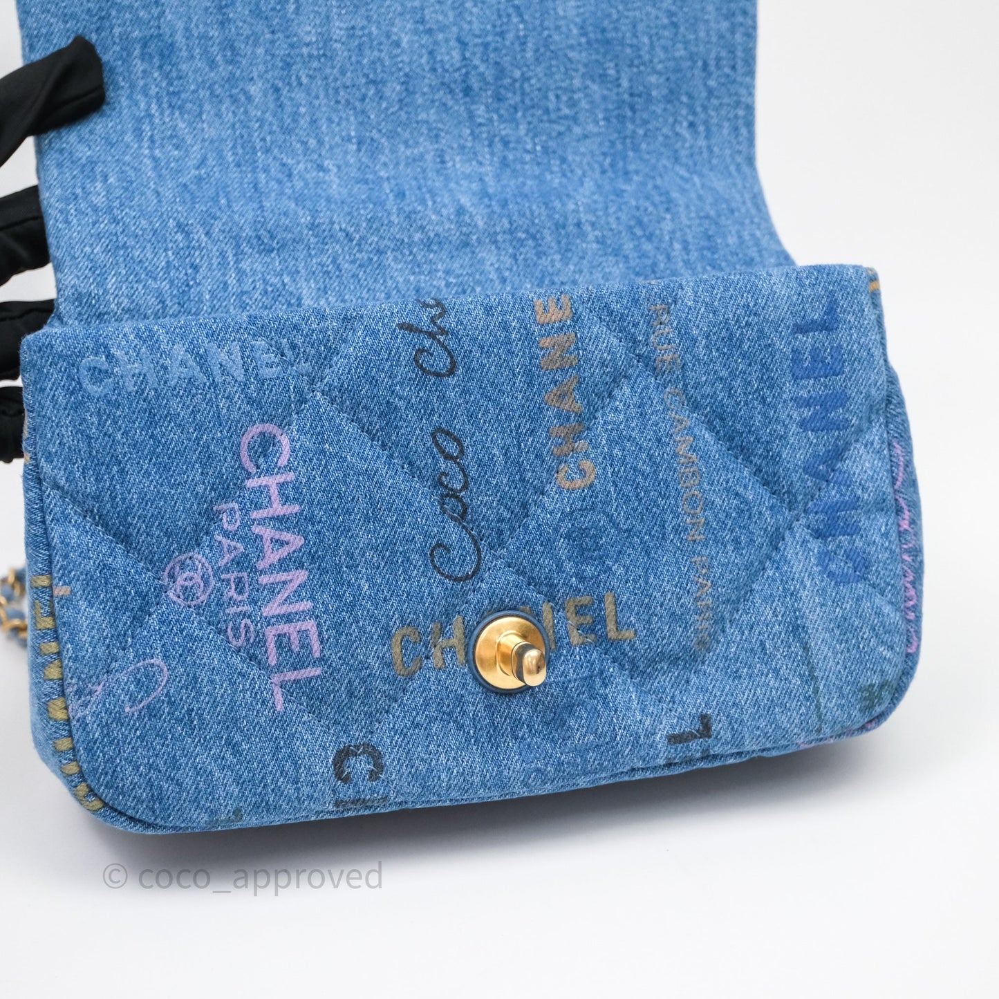 Chanel Small Denim Mood Flap Quilted Blue Multicolor