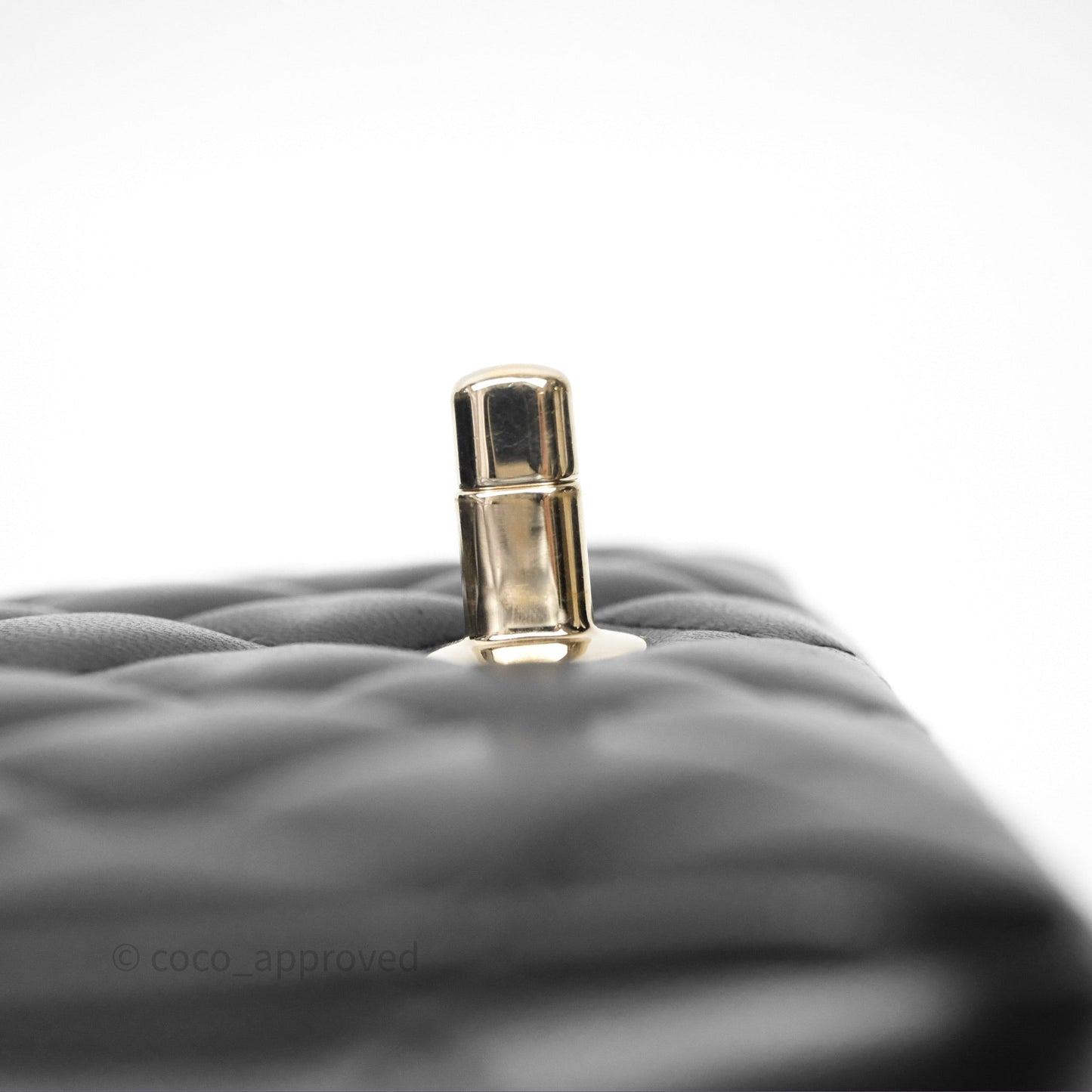 Chanel Mini Square Black Lambskin Gold Hardware
