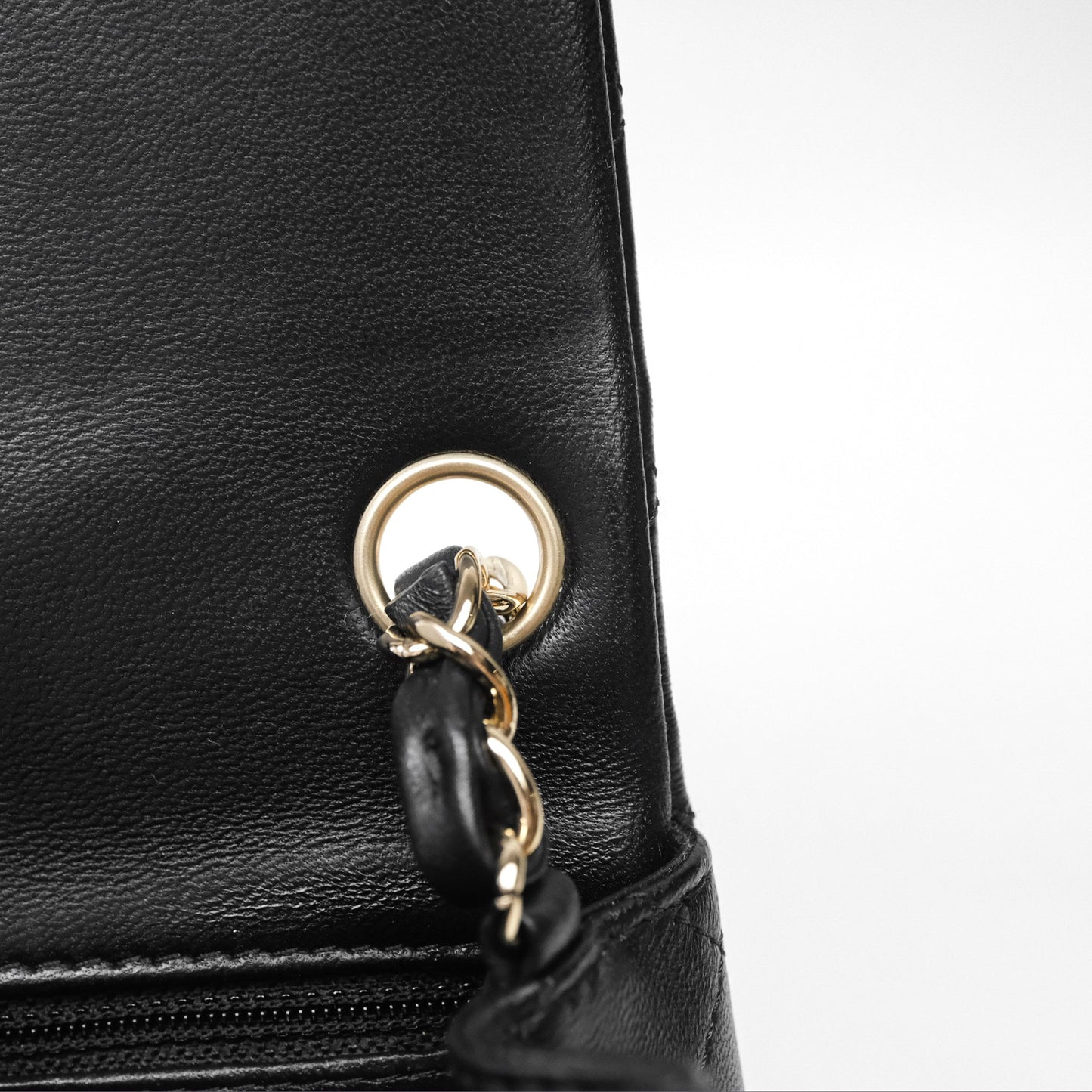 Chanel Mini Square Black Lambskin Gold Hardware
