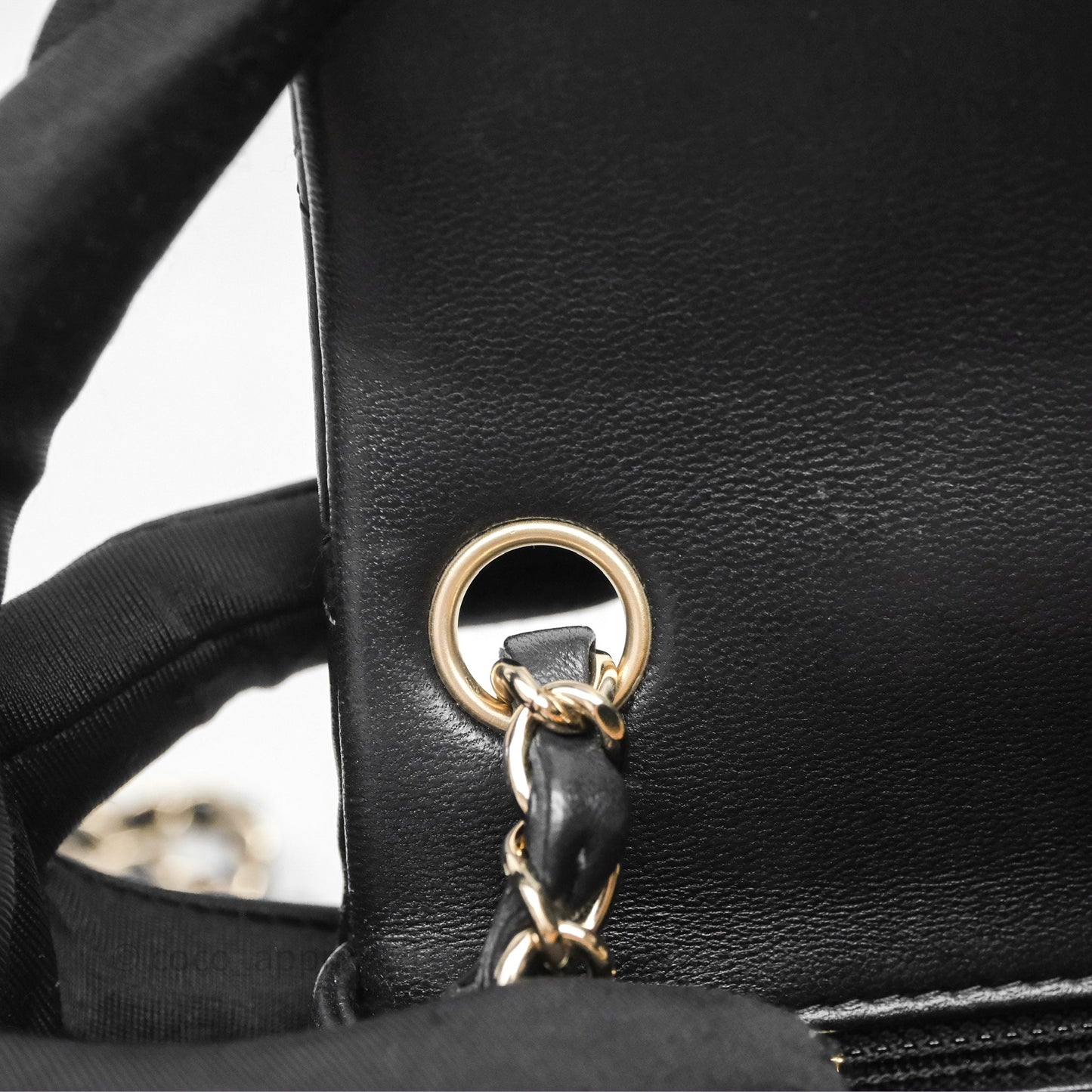 Chanel Mini Square Black Lambskin Gold Hardware