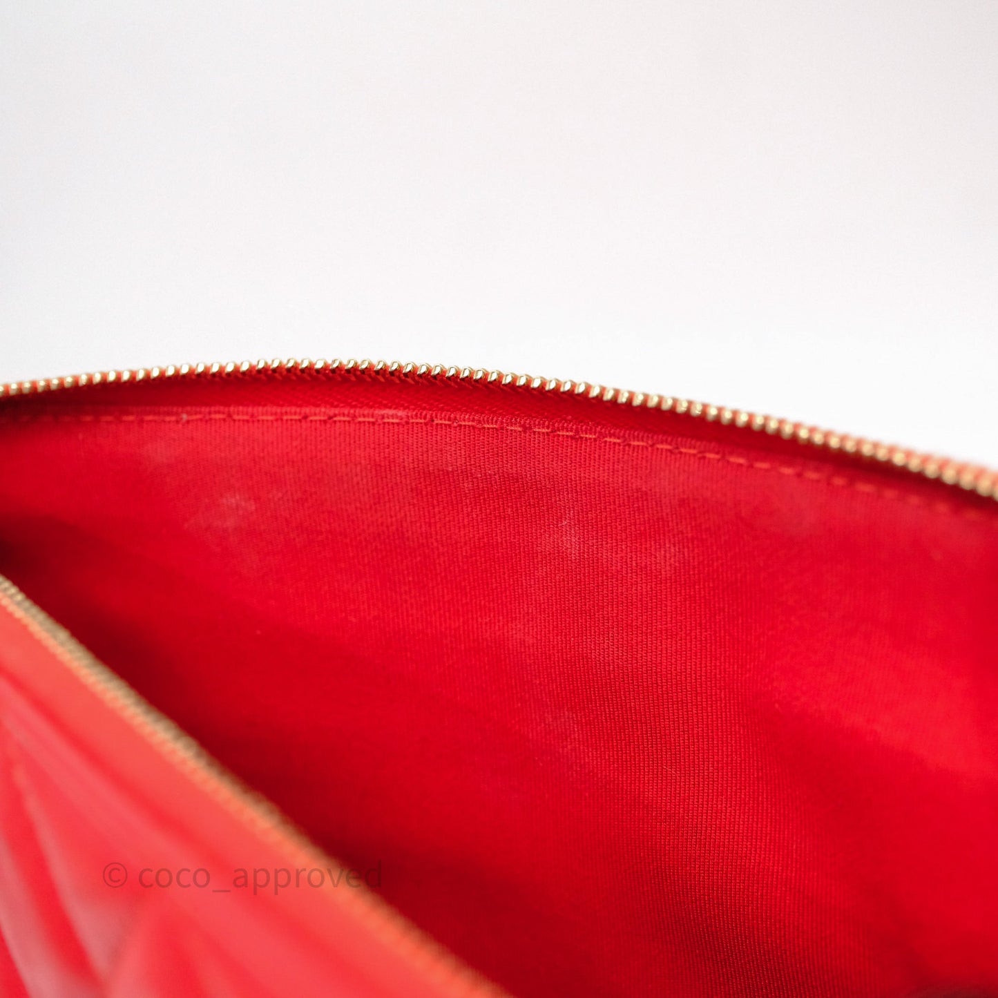 Chanel Flap O Case Clutch Red Lambskin Gold Hardware