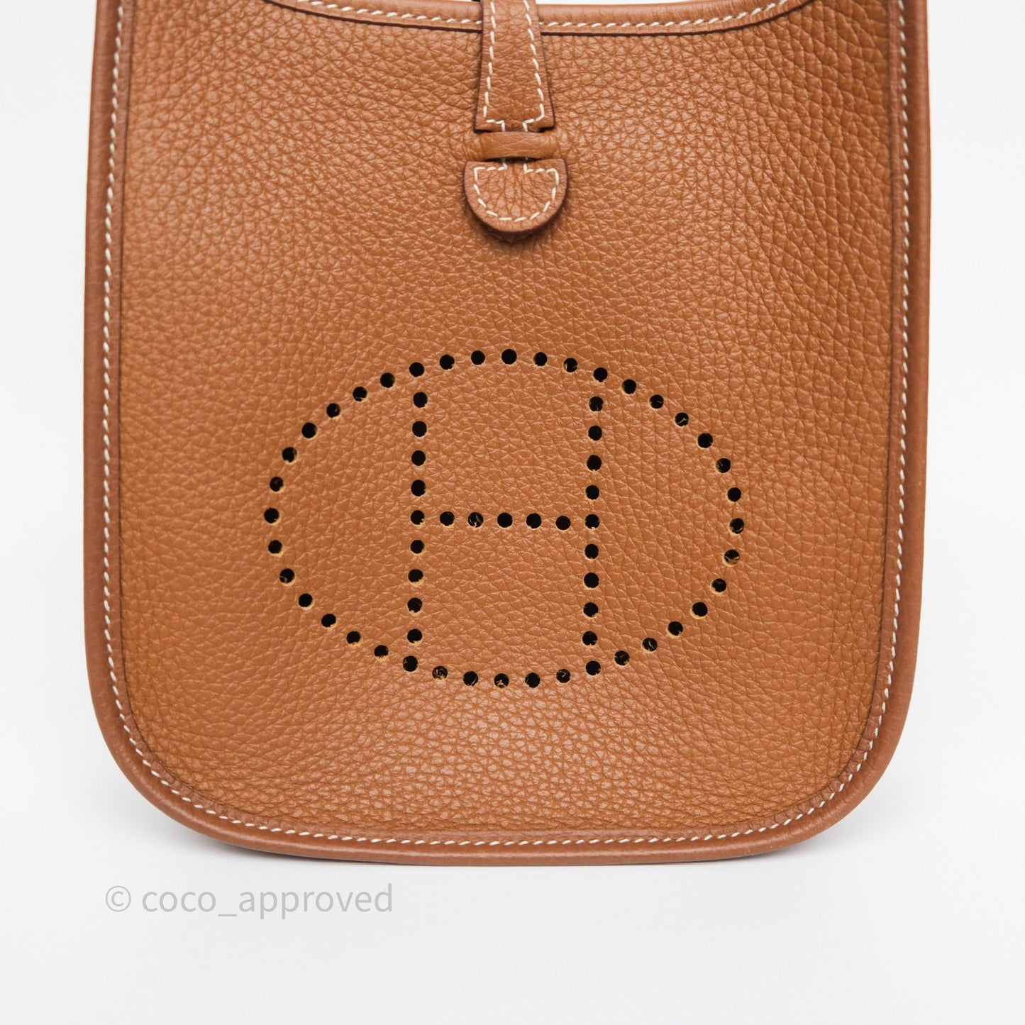 Hermès Mini Evelyne 16 Gold Clemence Palladium Hardware