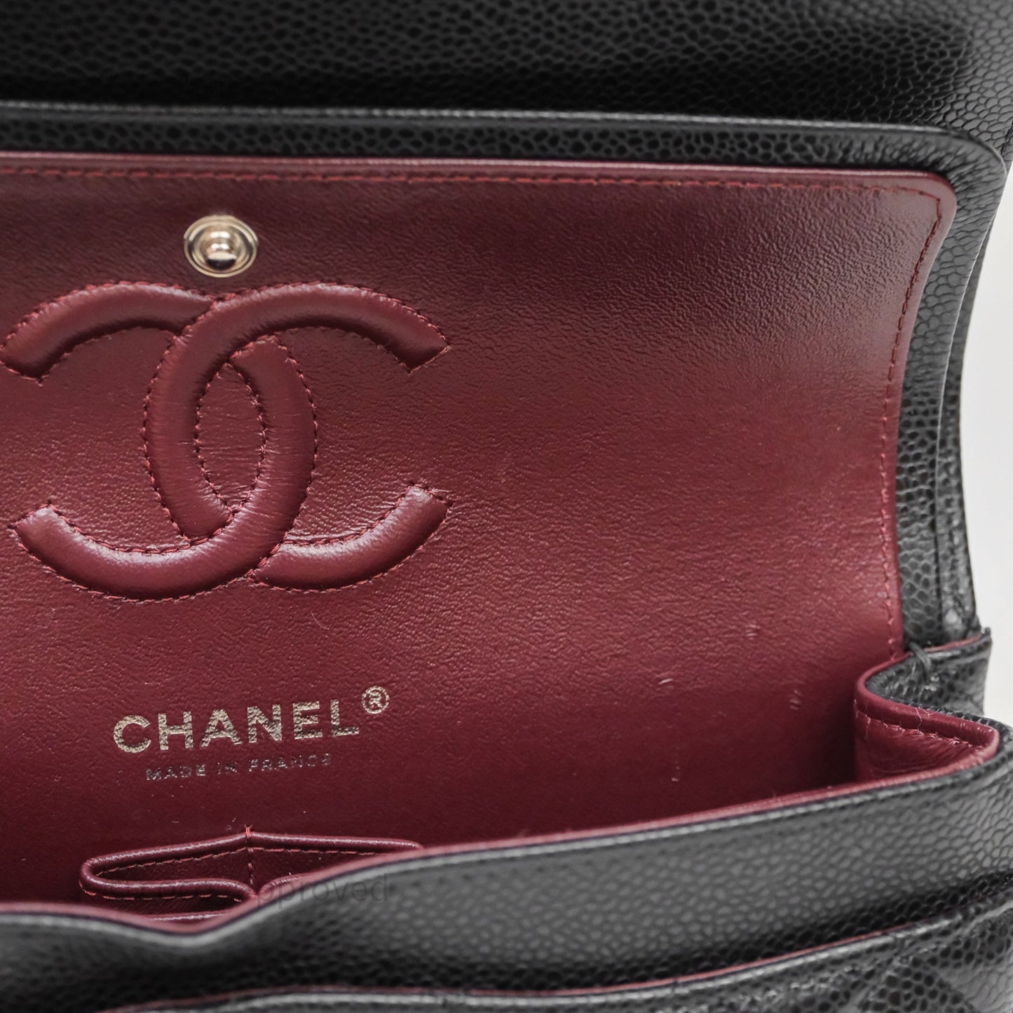 Chanel Small Classic Flap Quilted Black Caviar Silver Hardware