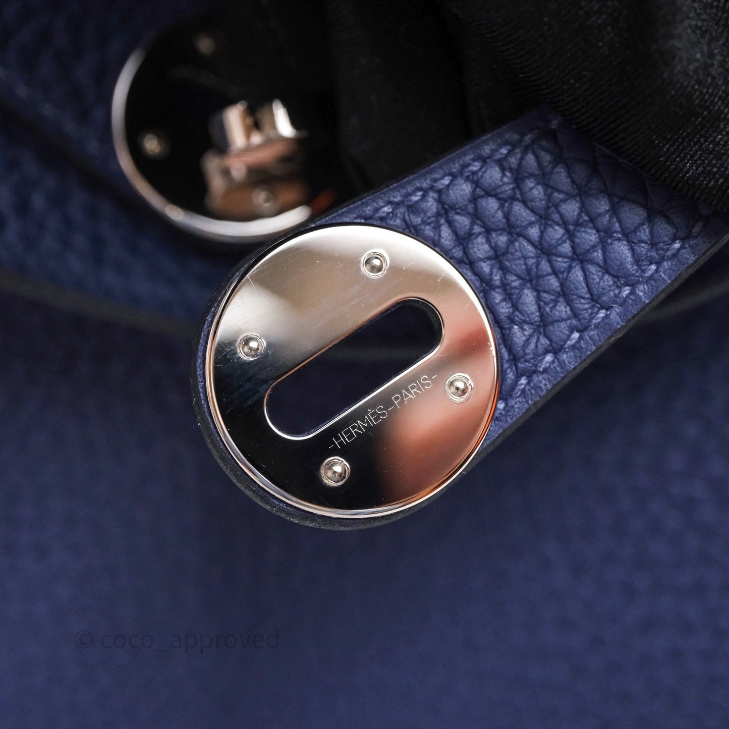 Hermès Lindy 26 Clemence Bleu Encre M3 Palladium Hardware