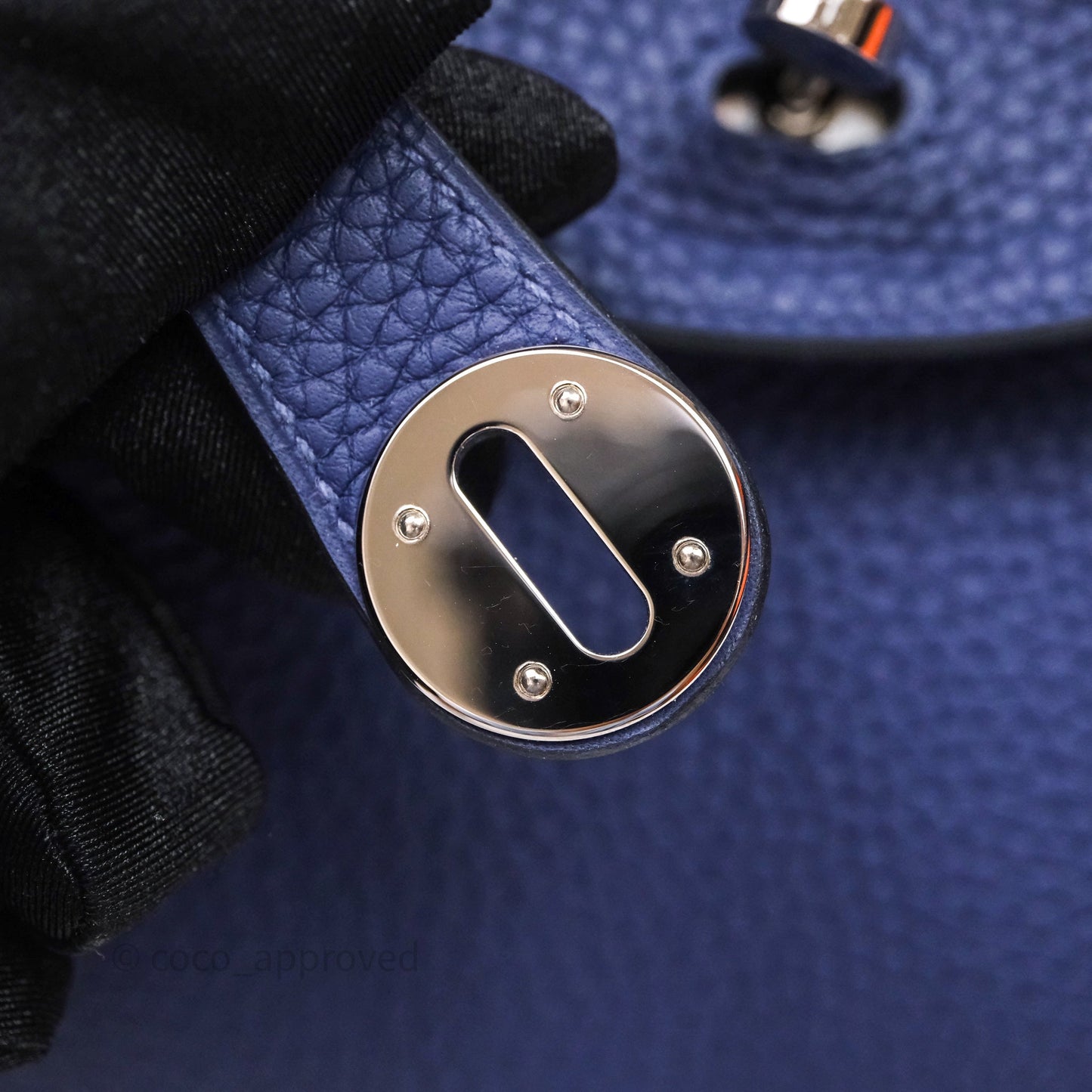 Hermès Lindy 26 Clemence Bleu Encre M3 Palladium Hardware