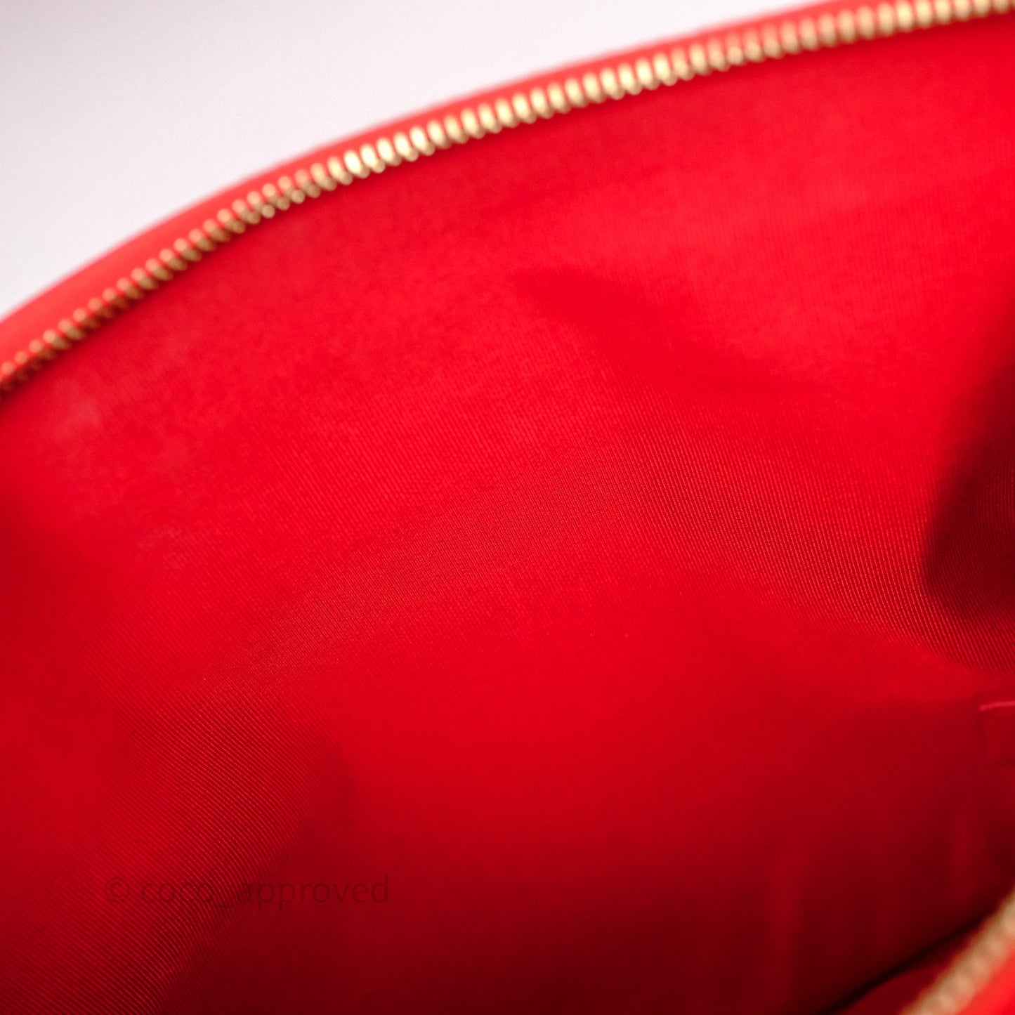 Chanel Flap O Case Clutch Red Lambskin Gold Hardware