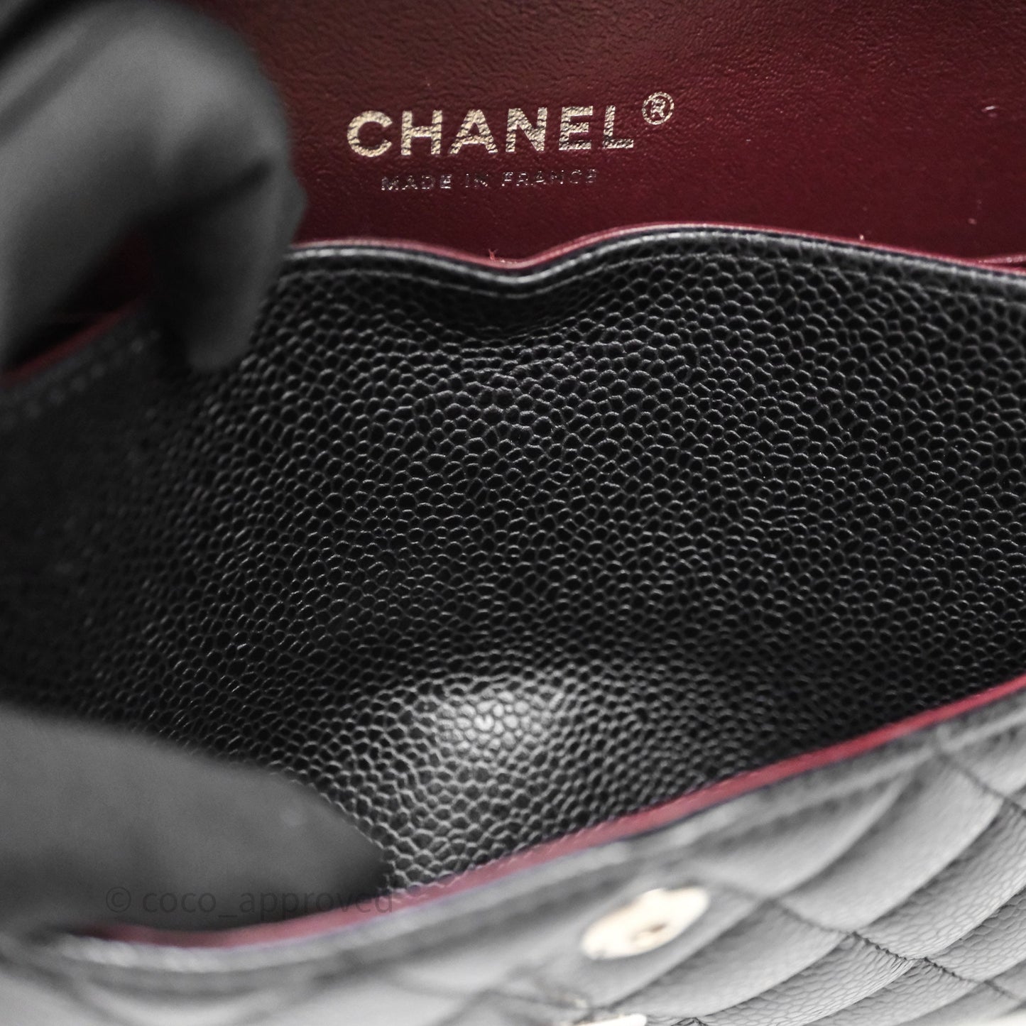Chanel Small Classic Flap Quilted Black Caviar Silver Hardware