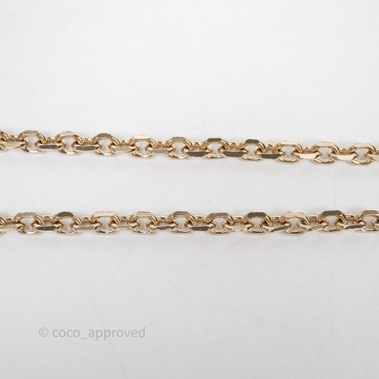 Chanel CC Pearl Perfume Bottle Locket Long Necklace Gold Tone 22S