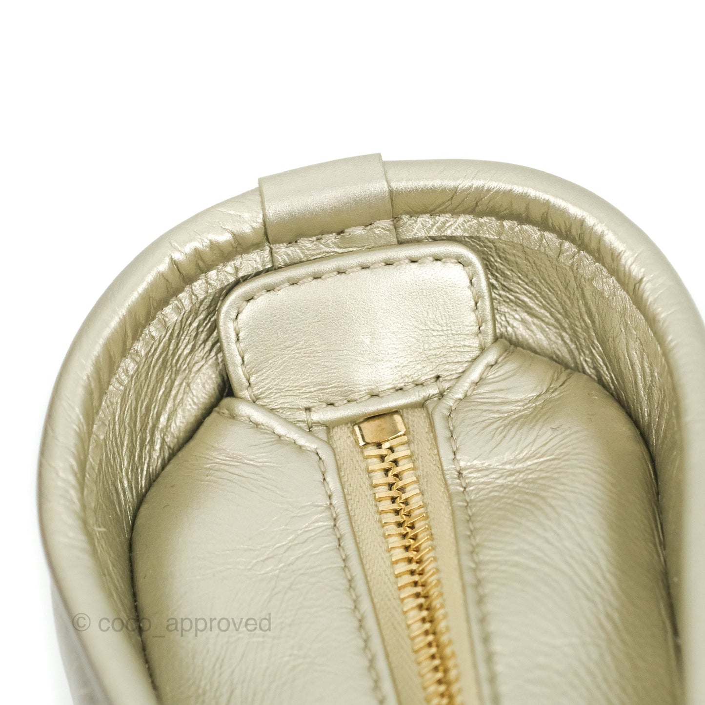 Chanel Quilted Small Gabrielle Hobo Metallic Pale Gold Aged Calfskin
